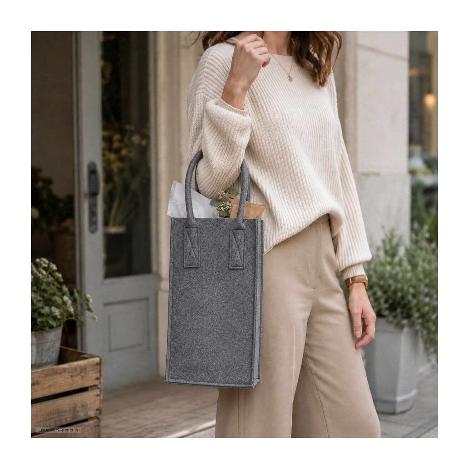 ROMINOX® Vegane Filztasche Dupla-893