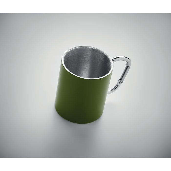 Trinkbecher mit Karabiner 300 ml TRUMBA - dunkelgrün-748