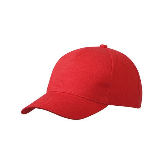 5 Panel Cap Heavy Cotton - red-597