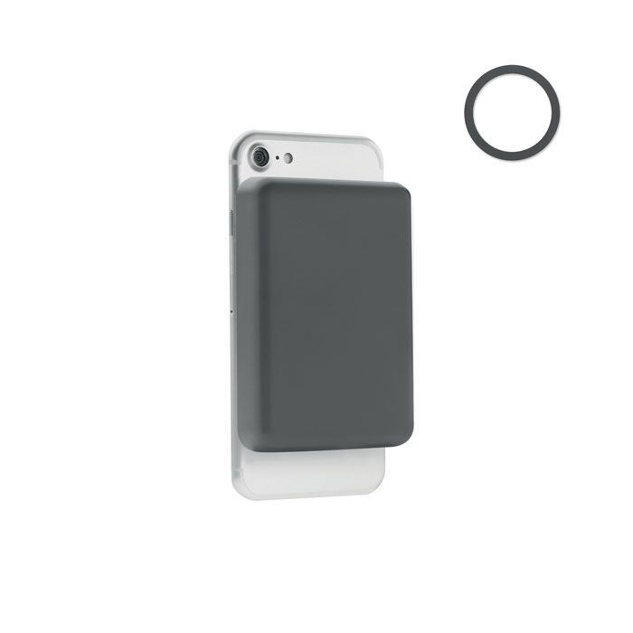 Powerbank mit Ladestation 15W DOUBLETIC - steingrau-210