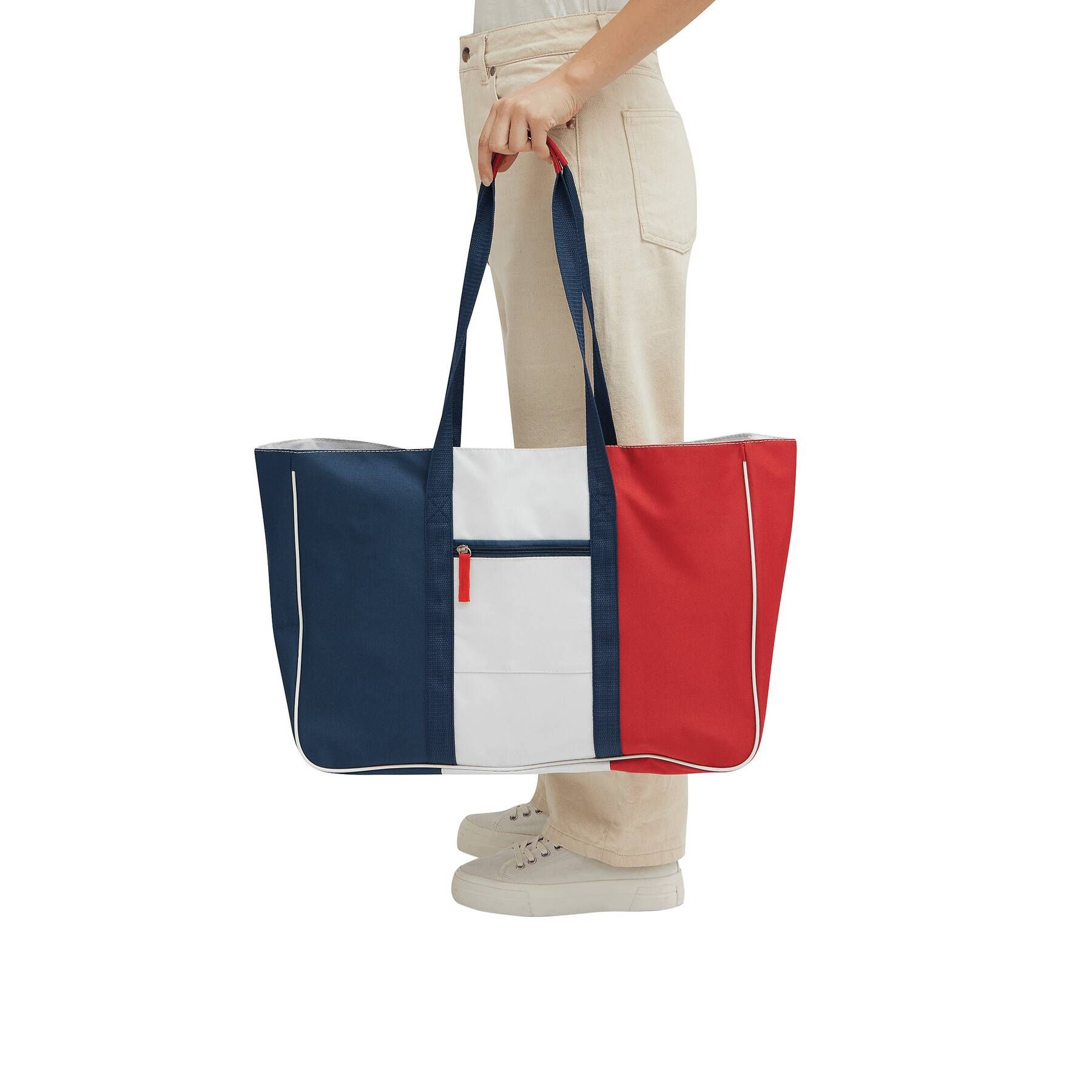 Strandtasche MARINA SAND - blau - rot - weiß-179