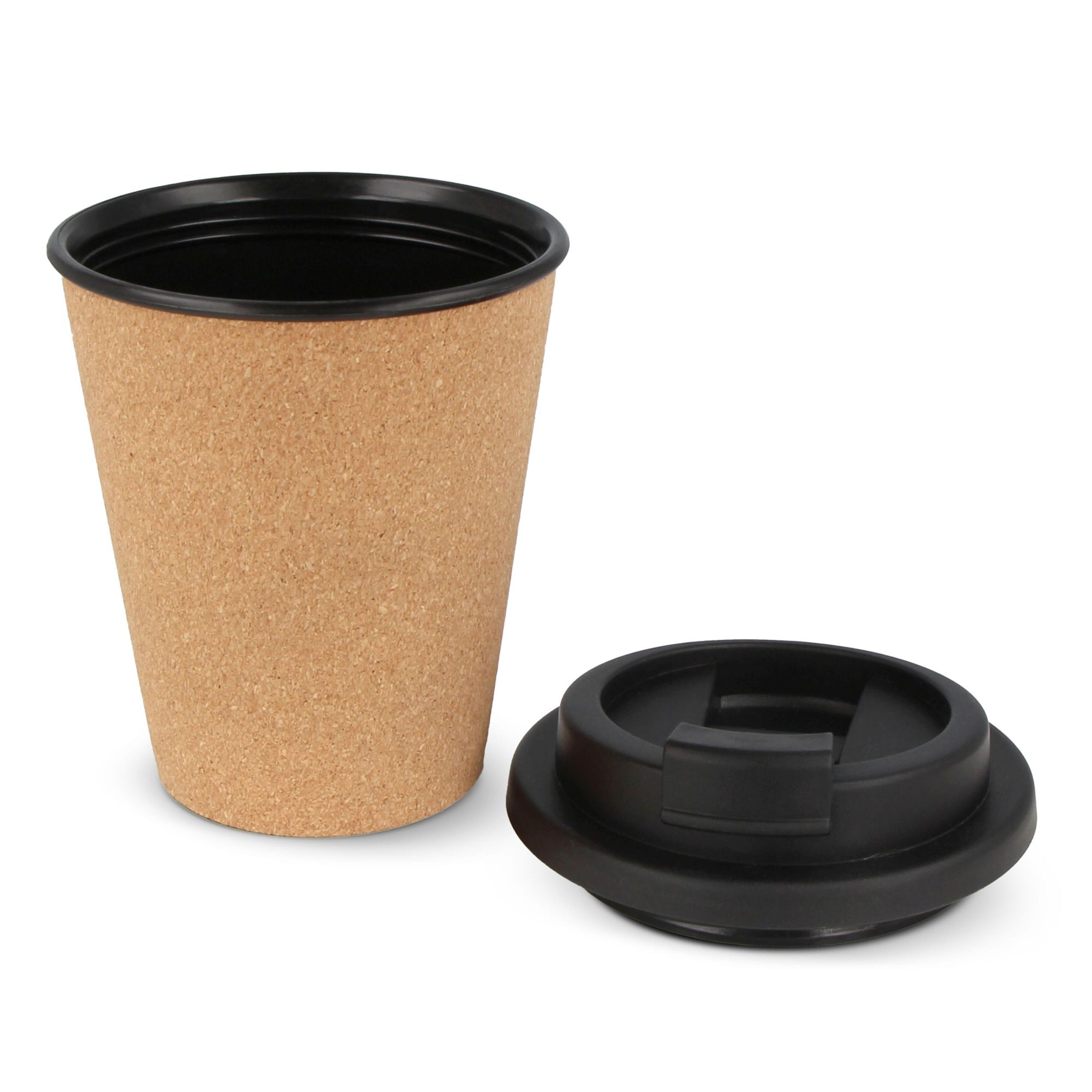 R-PP Kork Kaffeebecher 350 ml - schwarz-388
