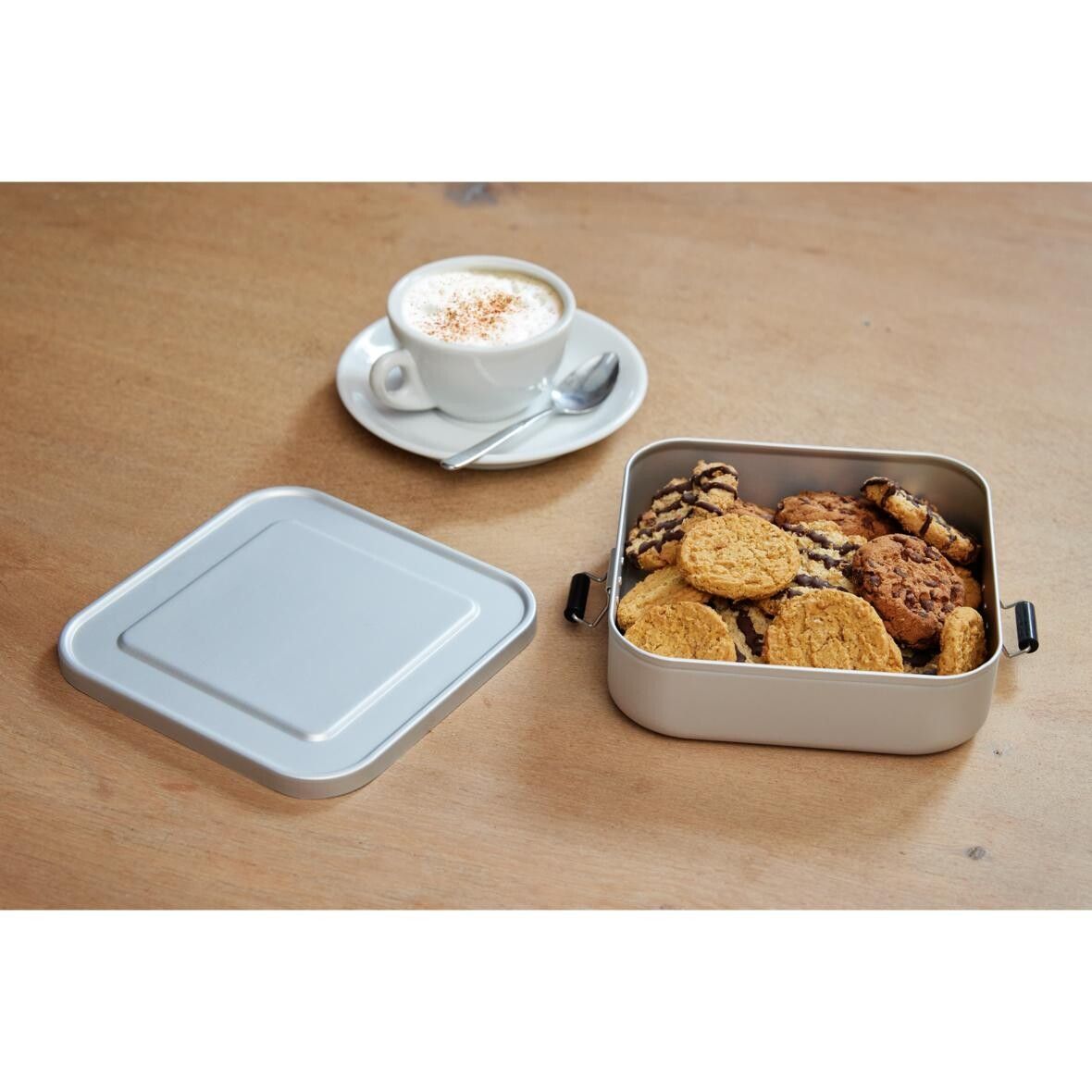 Vorratsdose Quadrado, small - silber-845