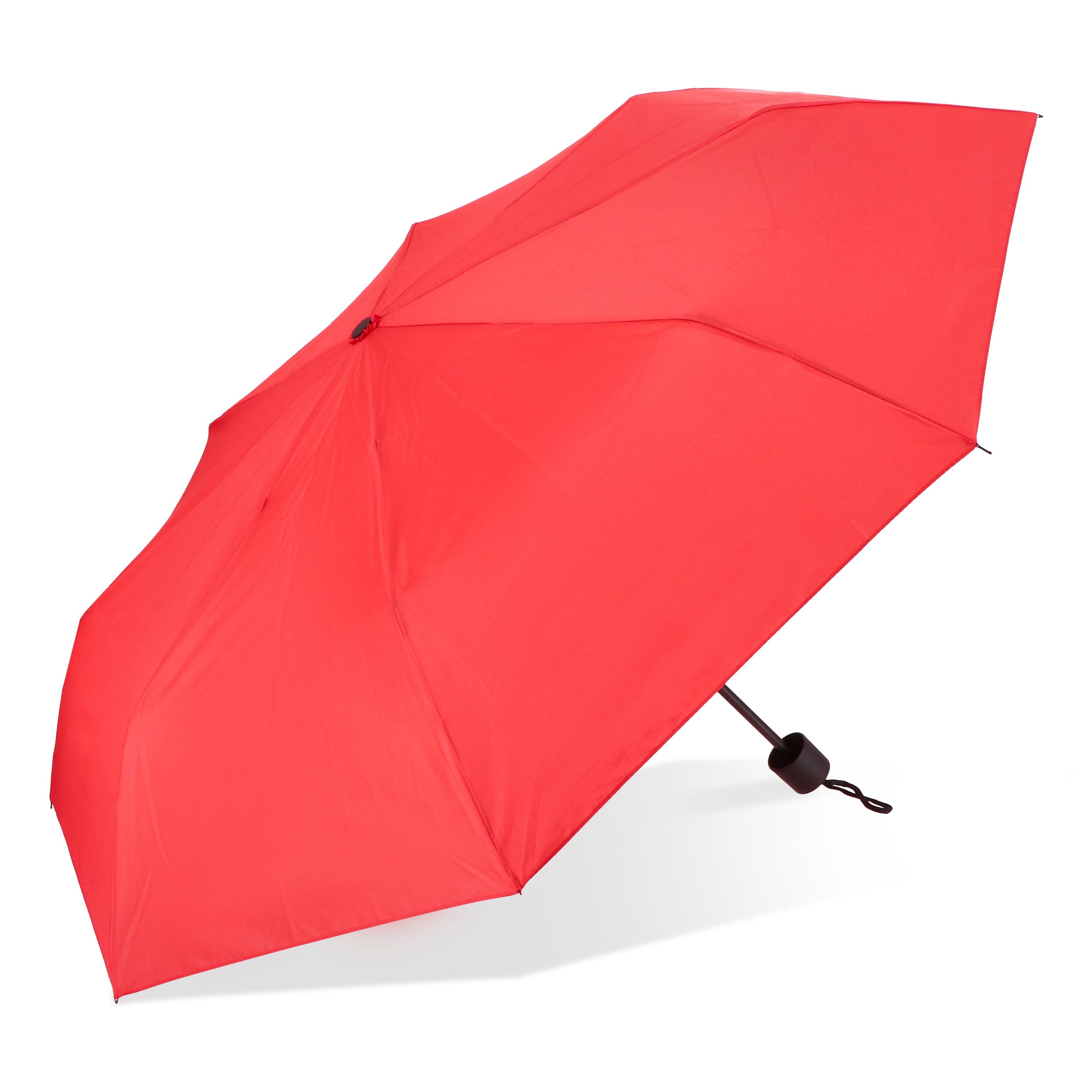 Congo 190T Pongee 21 Faltbarer Regenschirm - rot-93