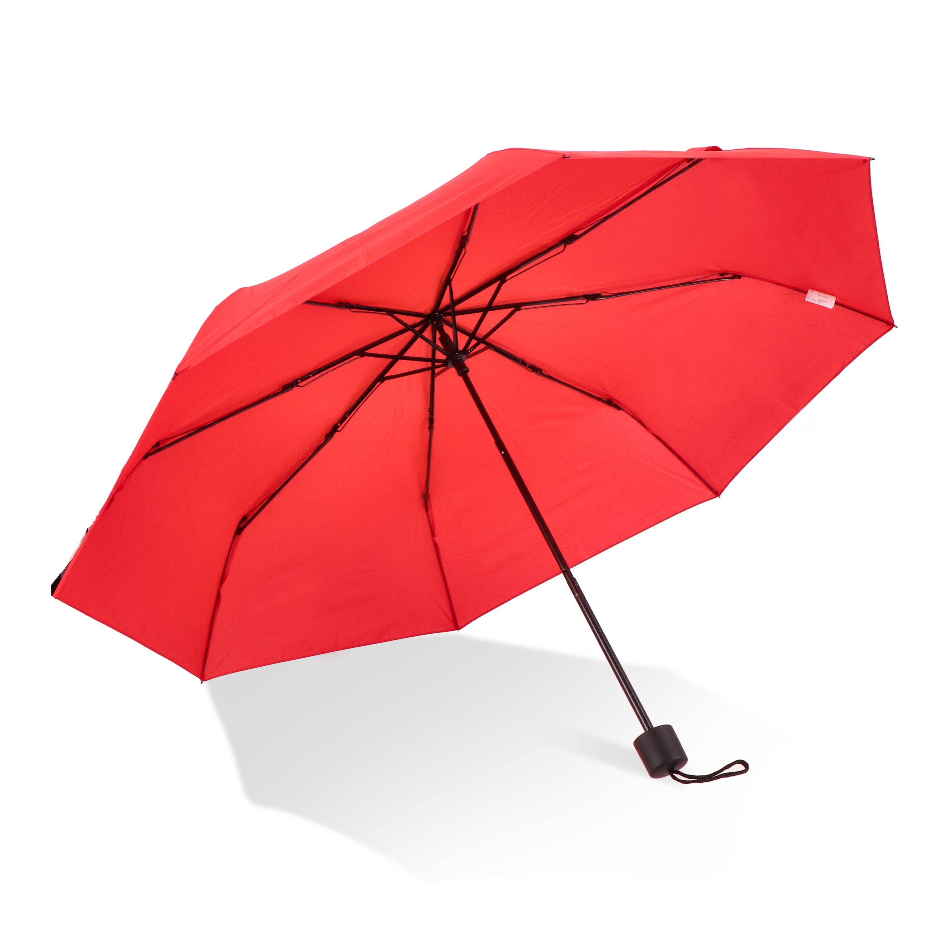 Congo 190T Pongee 21 Faltbarer Regenschirm - rot-93