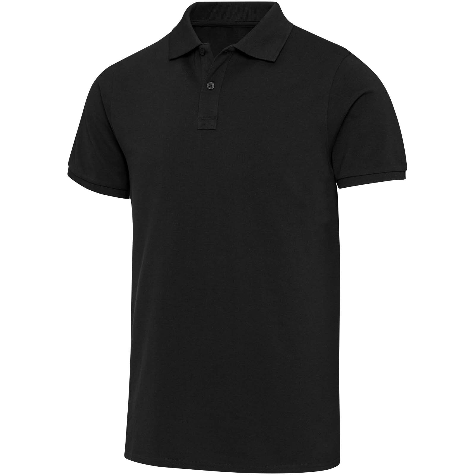 Beryl 220 g/m² Kurzärmeliges Poloshirt Bio-Recyclingmaterial (OCS), unisex - schwarz-974