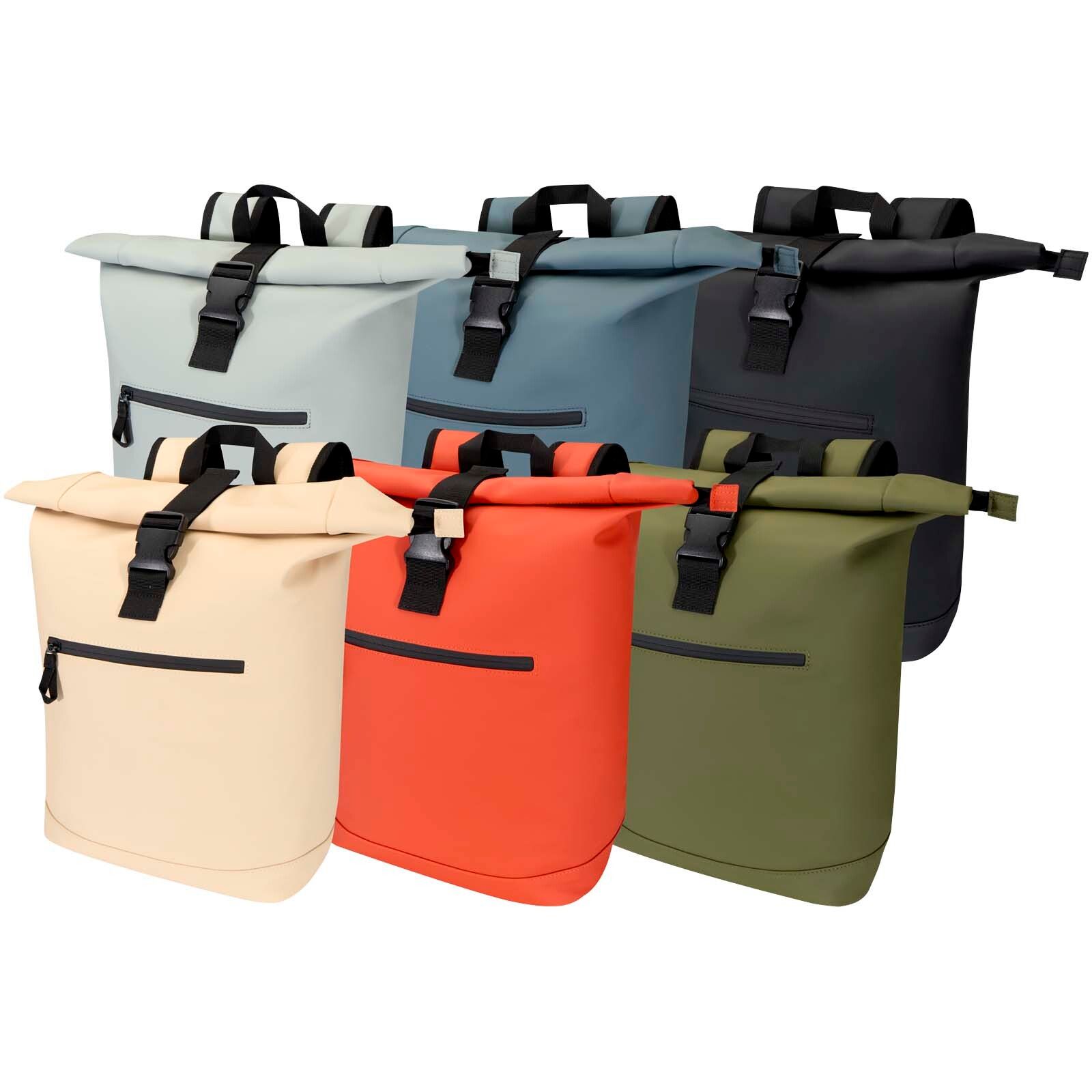 Resi Plus 15" GRS-recycelter Rolltop Rucksack 18 L  - grau-527