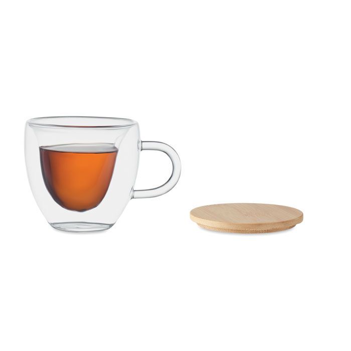 Doppelwandiges Borosilikatglas CORAMUG - transparent-340