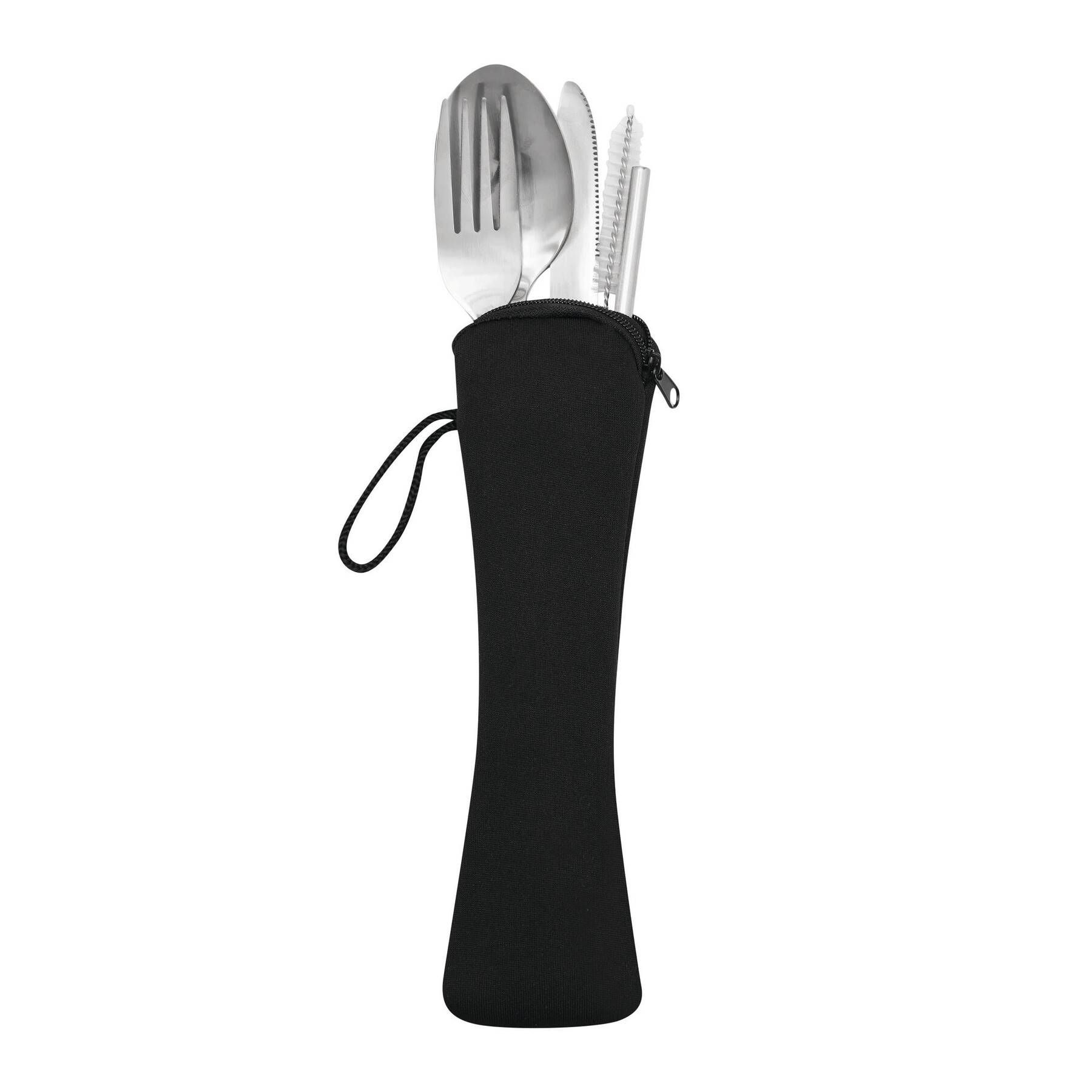 Edelstahl-Besteckset, 5-teilig STELLOKIT - schwarz - silber-913