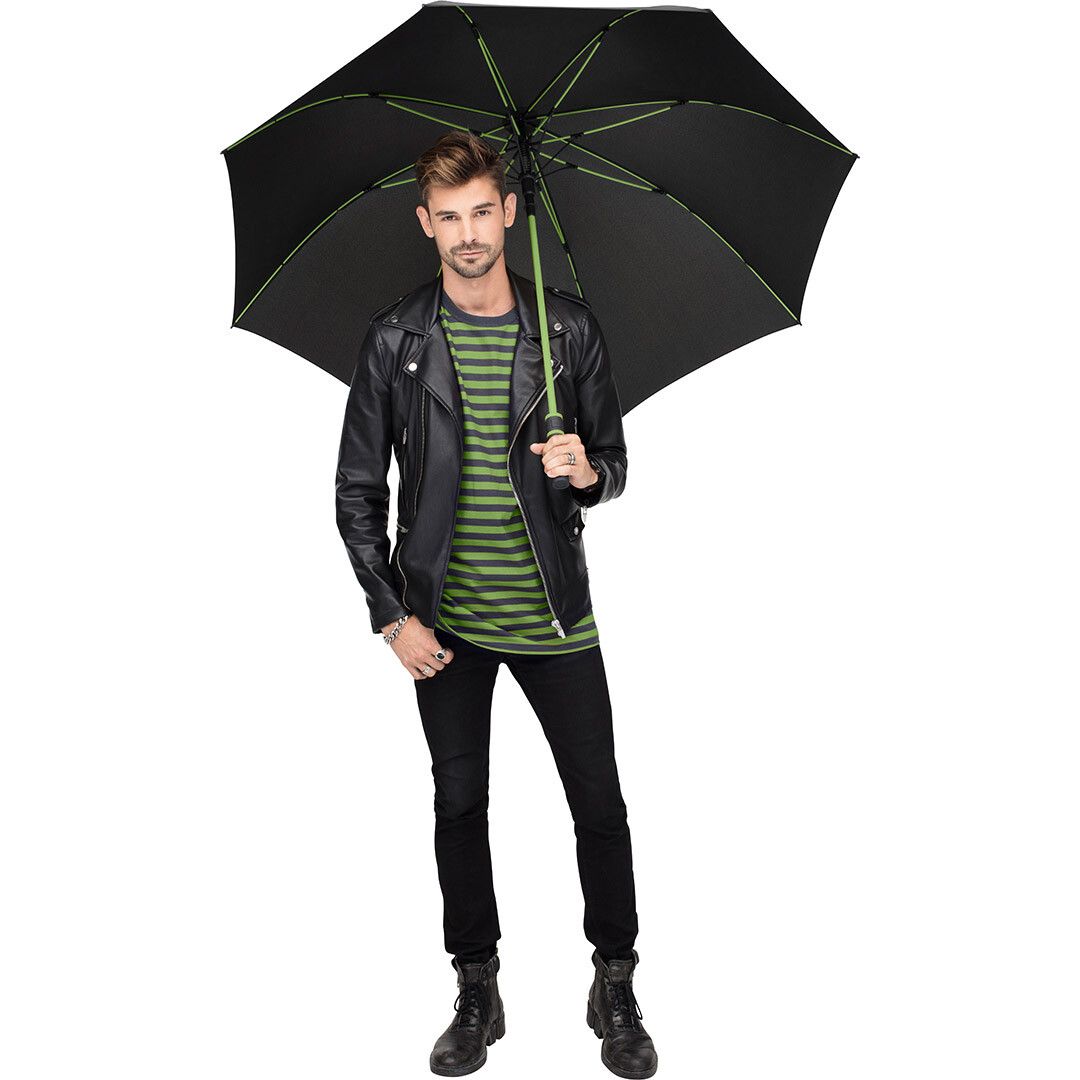 AC-Gästeschirm FARE® Style Ø130 cm - schwarz - limette-407