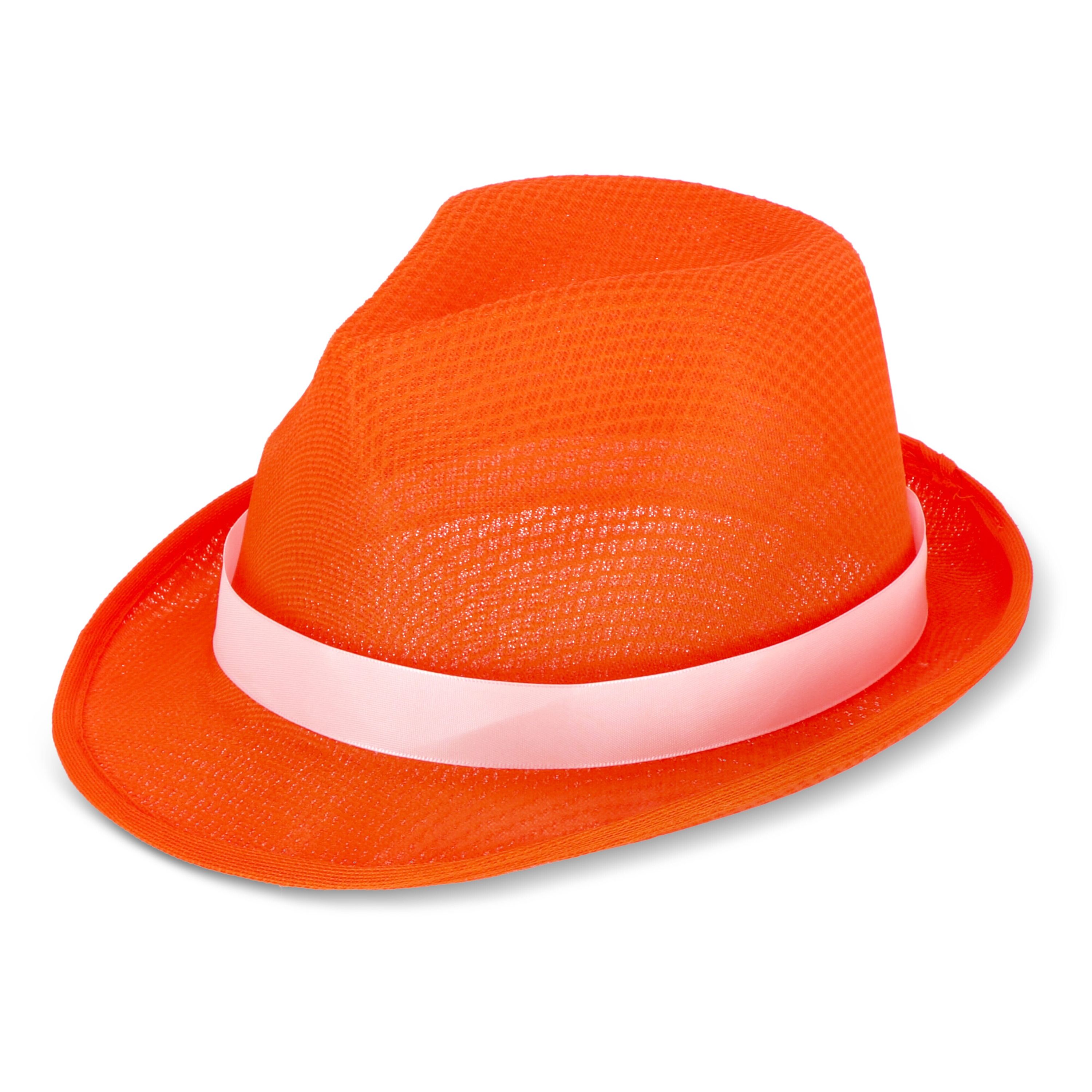 Polyestermütze mit band - orange-846