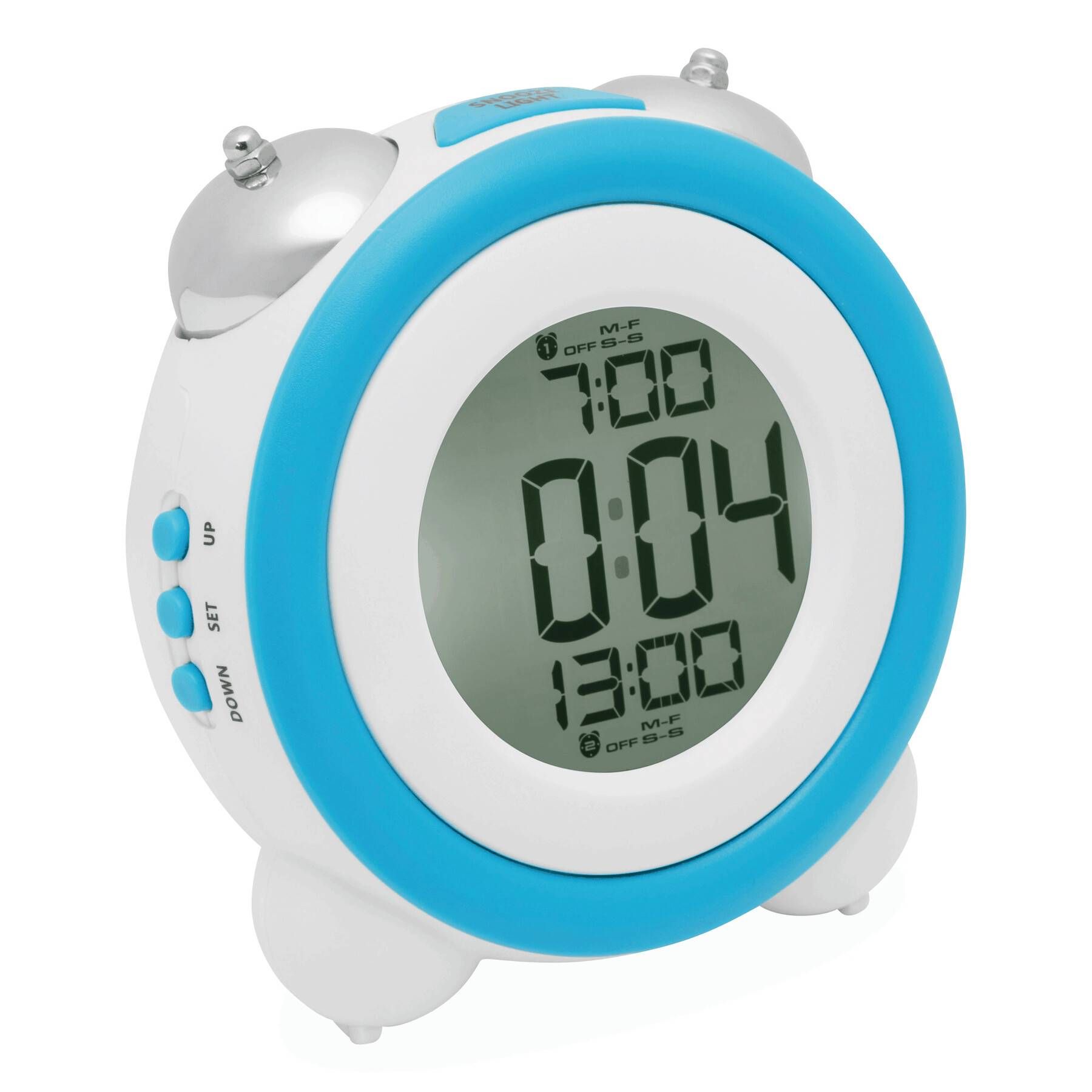 Wecker MODERN RETRO - blau - weiß-923