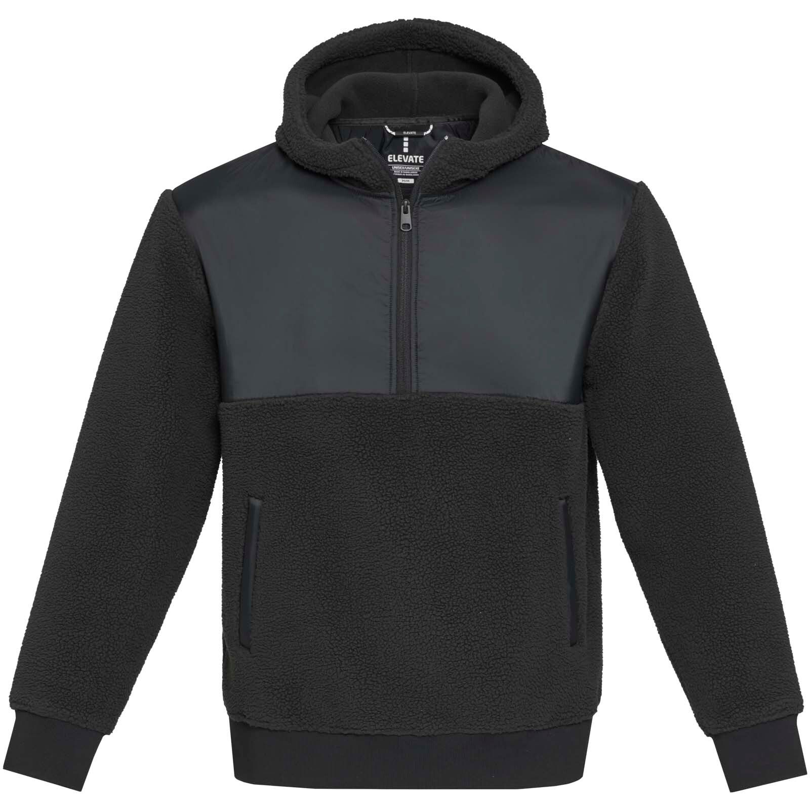 Evans Sherpa Fleecepullover Half-Zip  - schwarz - XXL-86