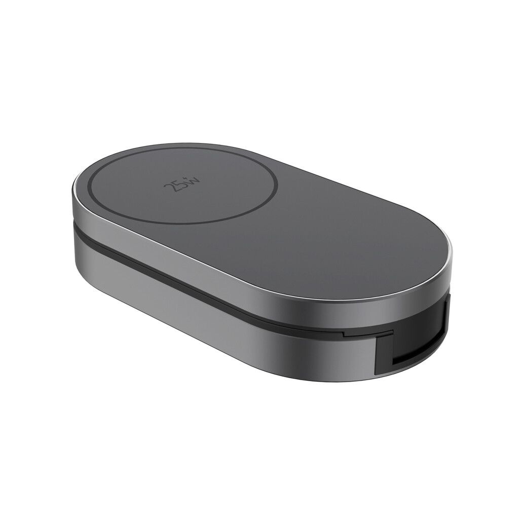 Quantum Ultra-Fast 3-in-1 25W faltbarer Wireless Charger - grau-645