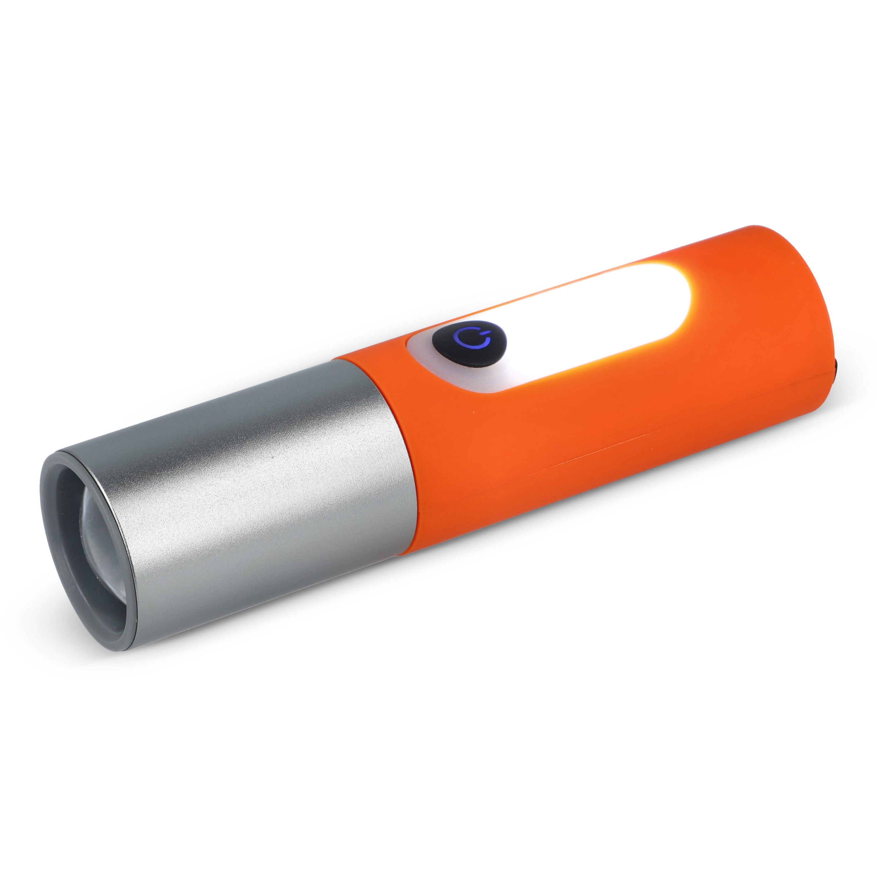 Wiederaufladbare 10-W-LED-Taschenlampe mit Zoomfunktion, 300 lm - orange-310