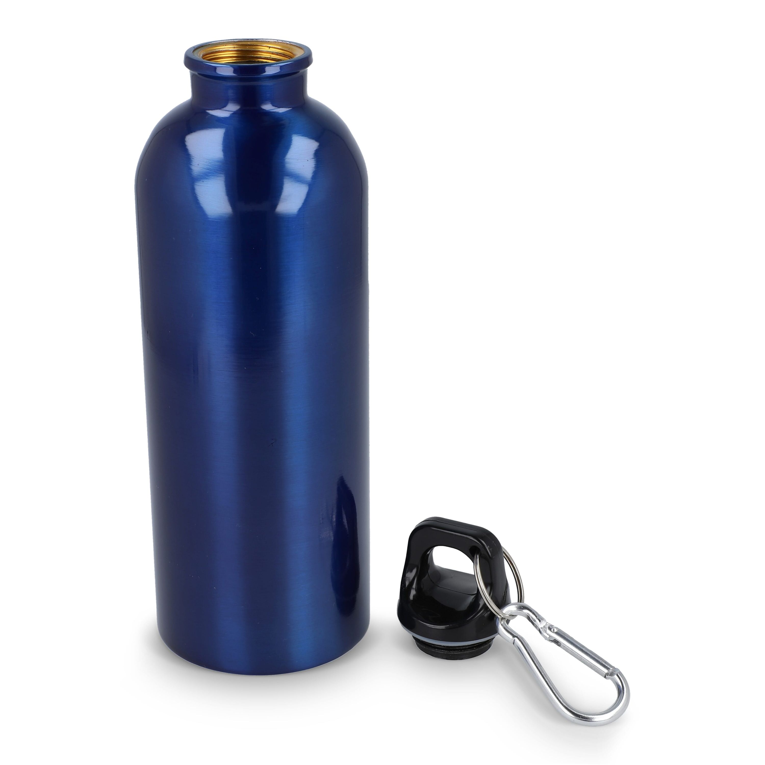 R-Edelstahl einwandige Flasche mit Karabiner 500 ml - blau-474