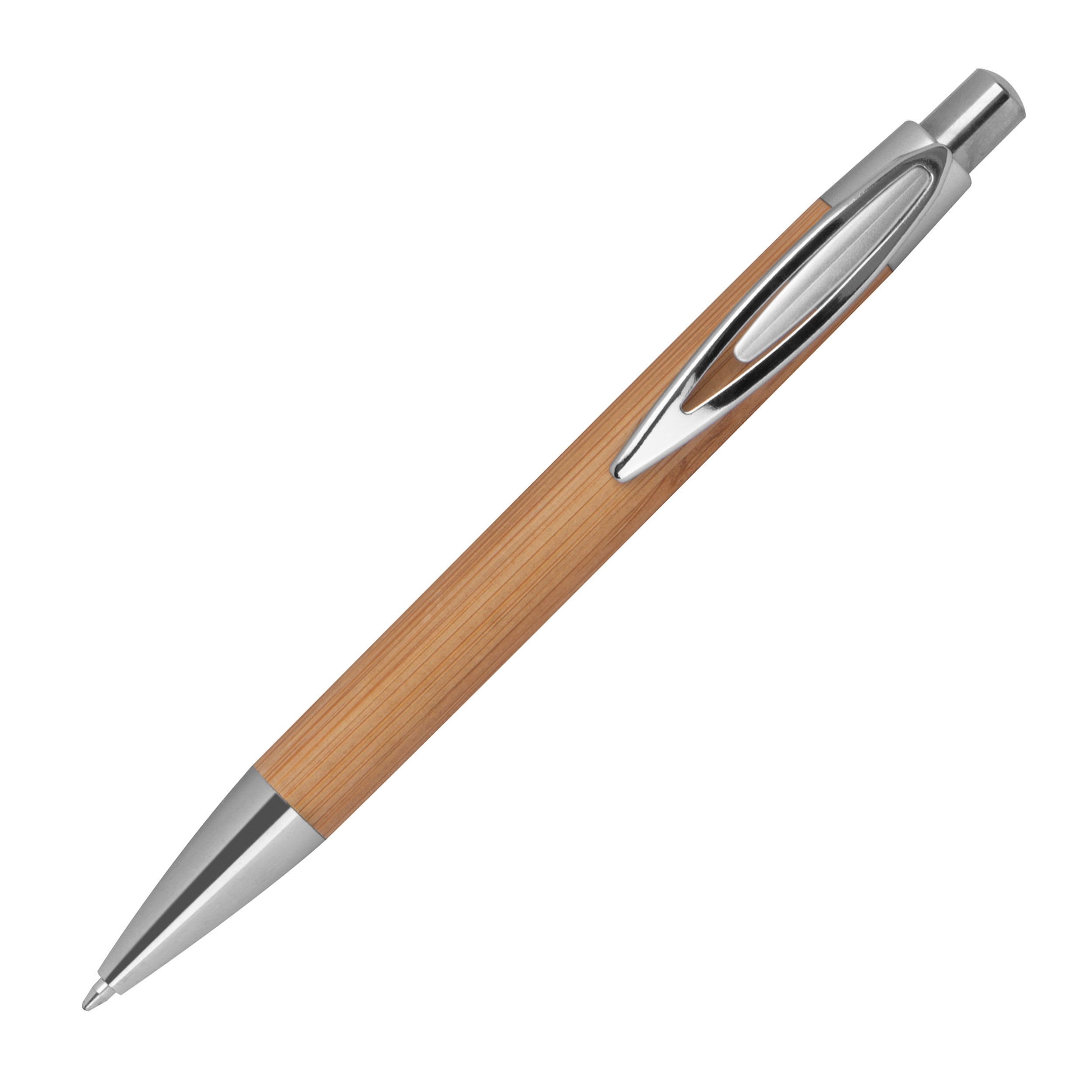 Kugelschreiber Bambus mit spitzem Clip - beige-500