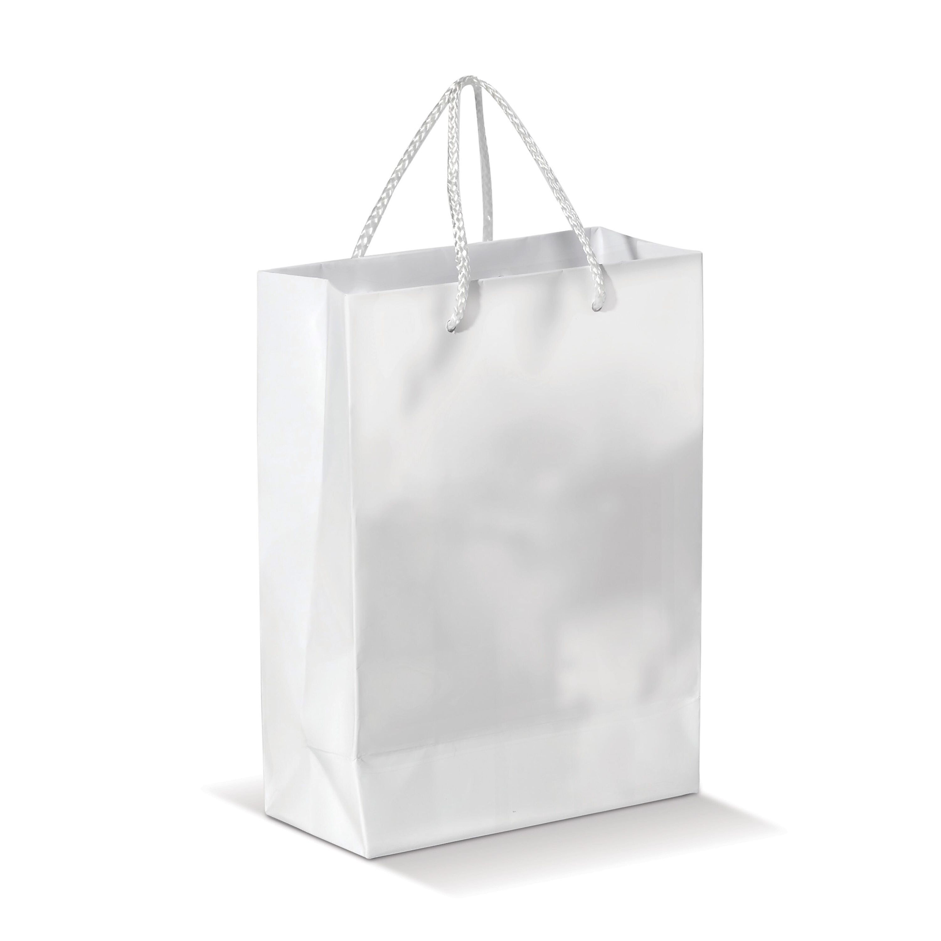 Laminierte Papiertasche, groß - weiss-572