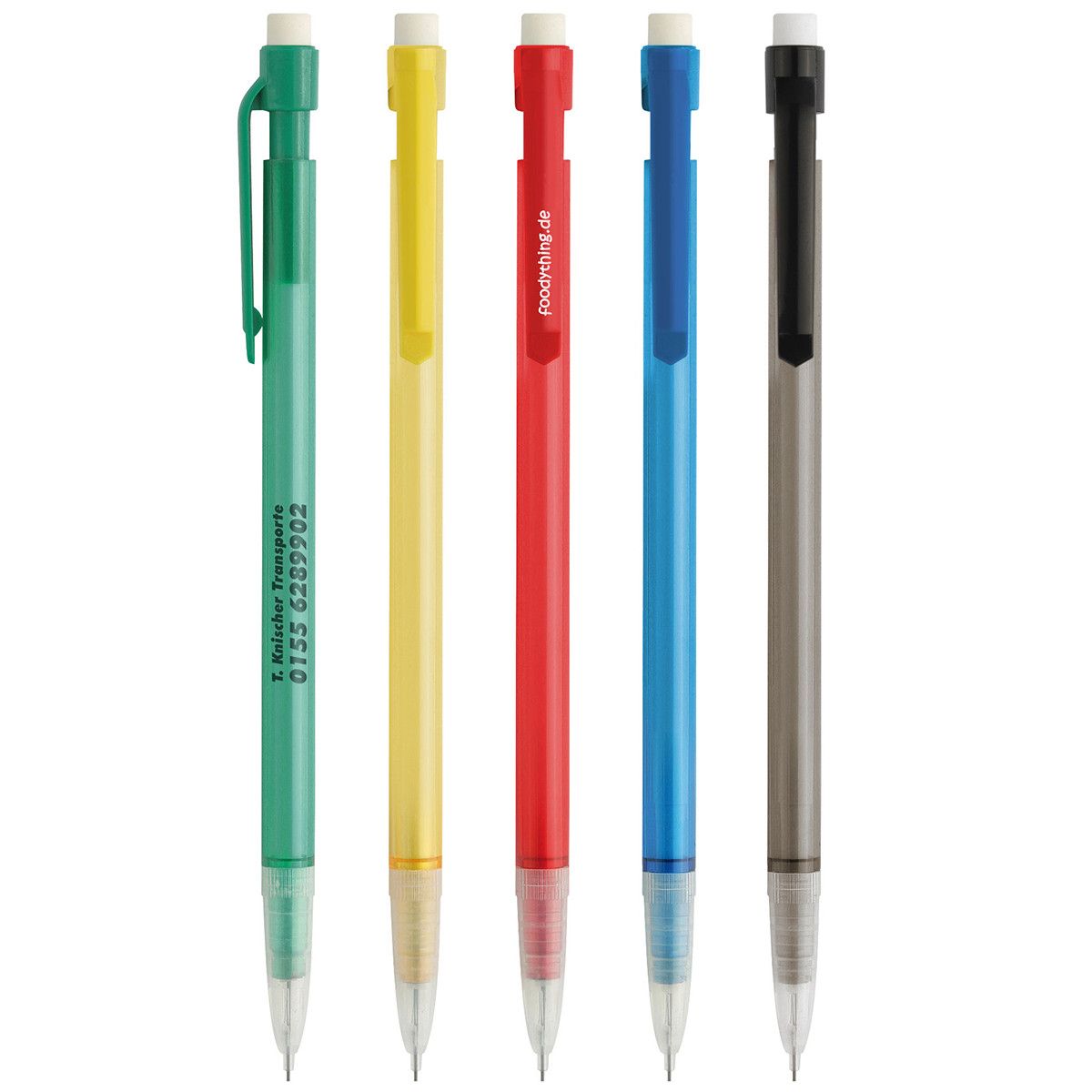 Druckbleistift Pan - blau - transparent-985