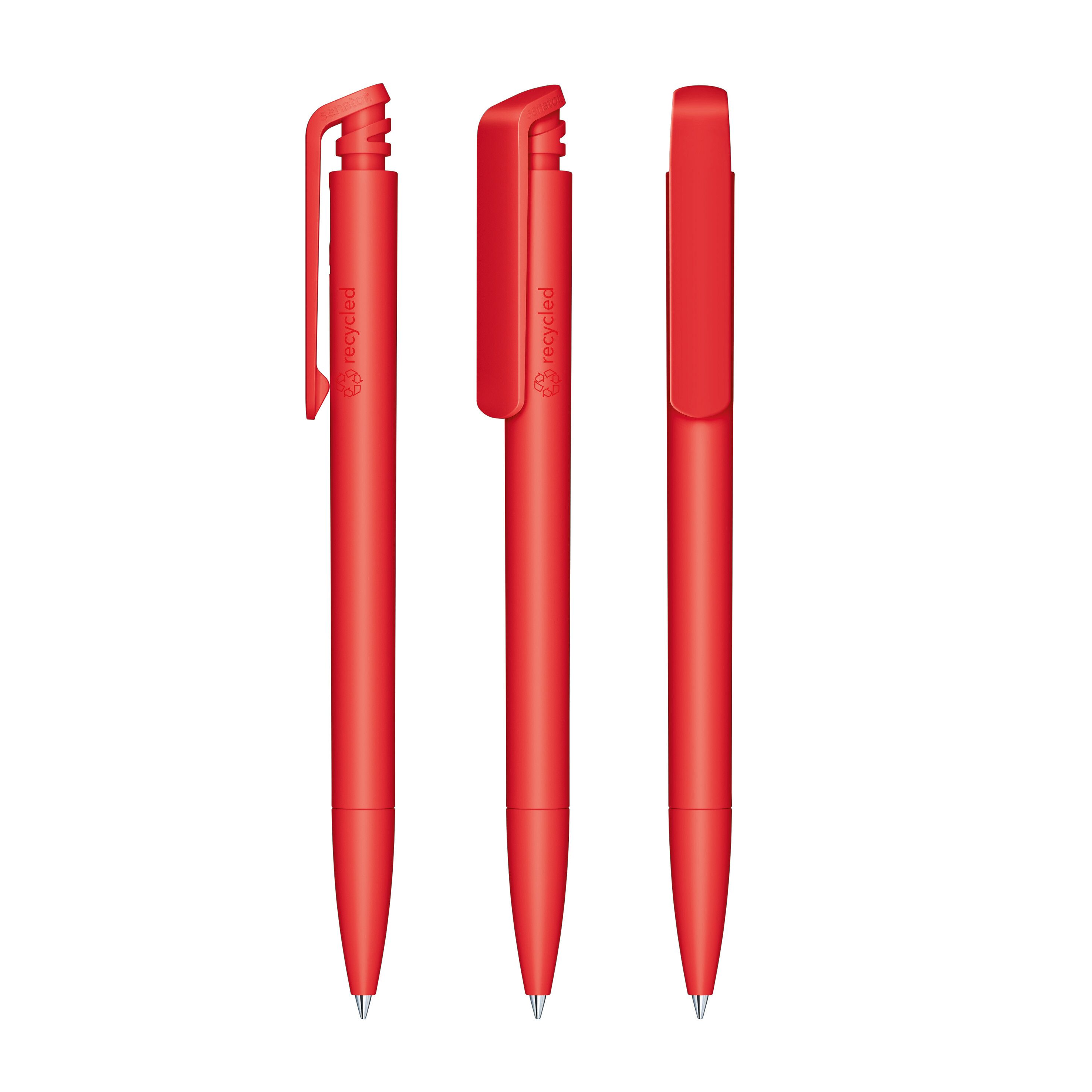 Trento Matt Recycled Druckkugelschreiber - rot-892