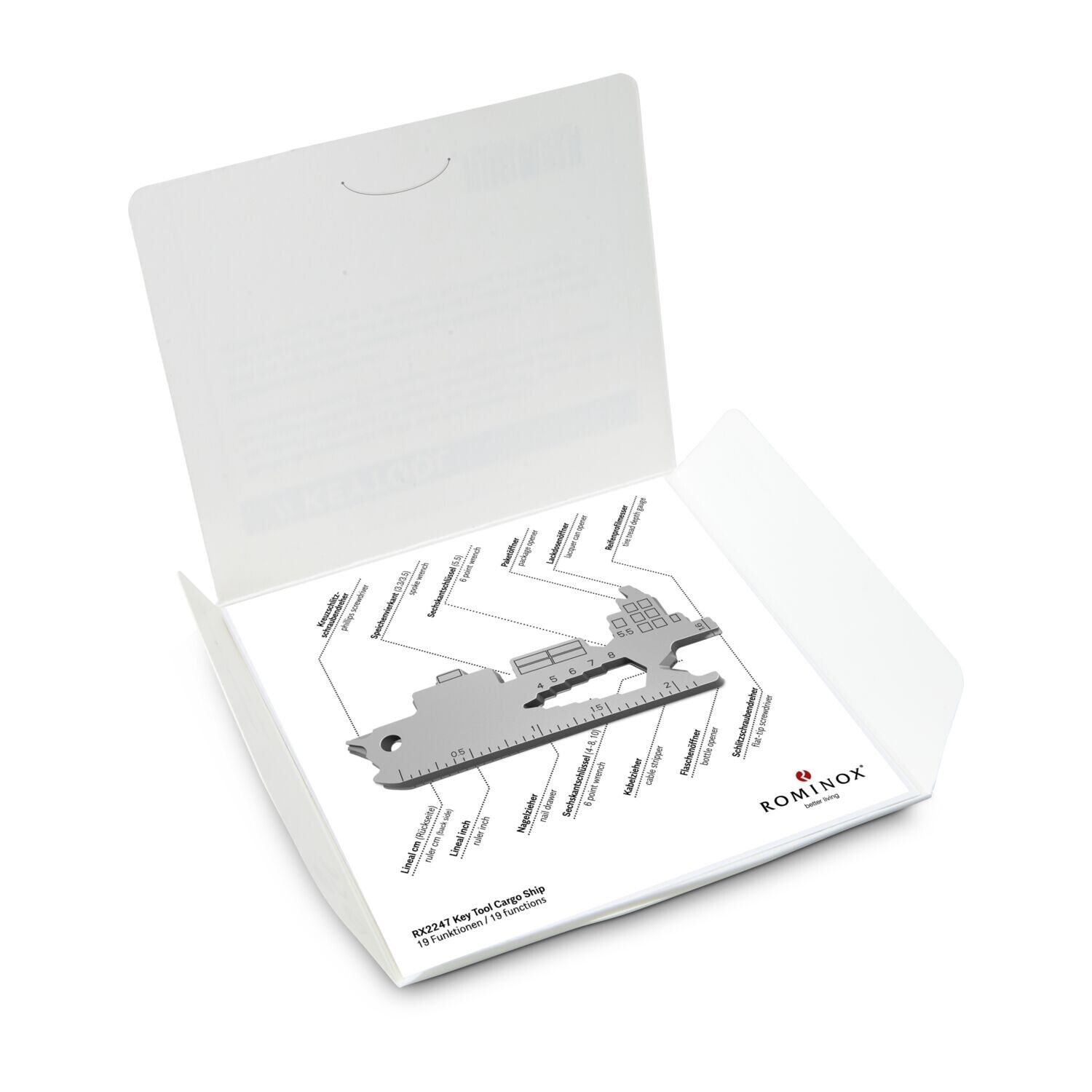 ROMINOX® Key Tool im Motiv-Mäppchen Werkzeug - Key Tool Cargo Ship-306