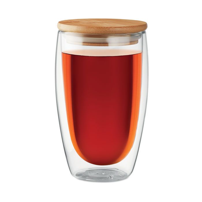 Doppelwandiges Glas 450 ml TIRANA LARGE - transparent-427