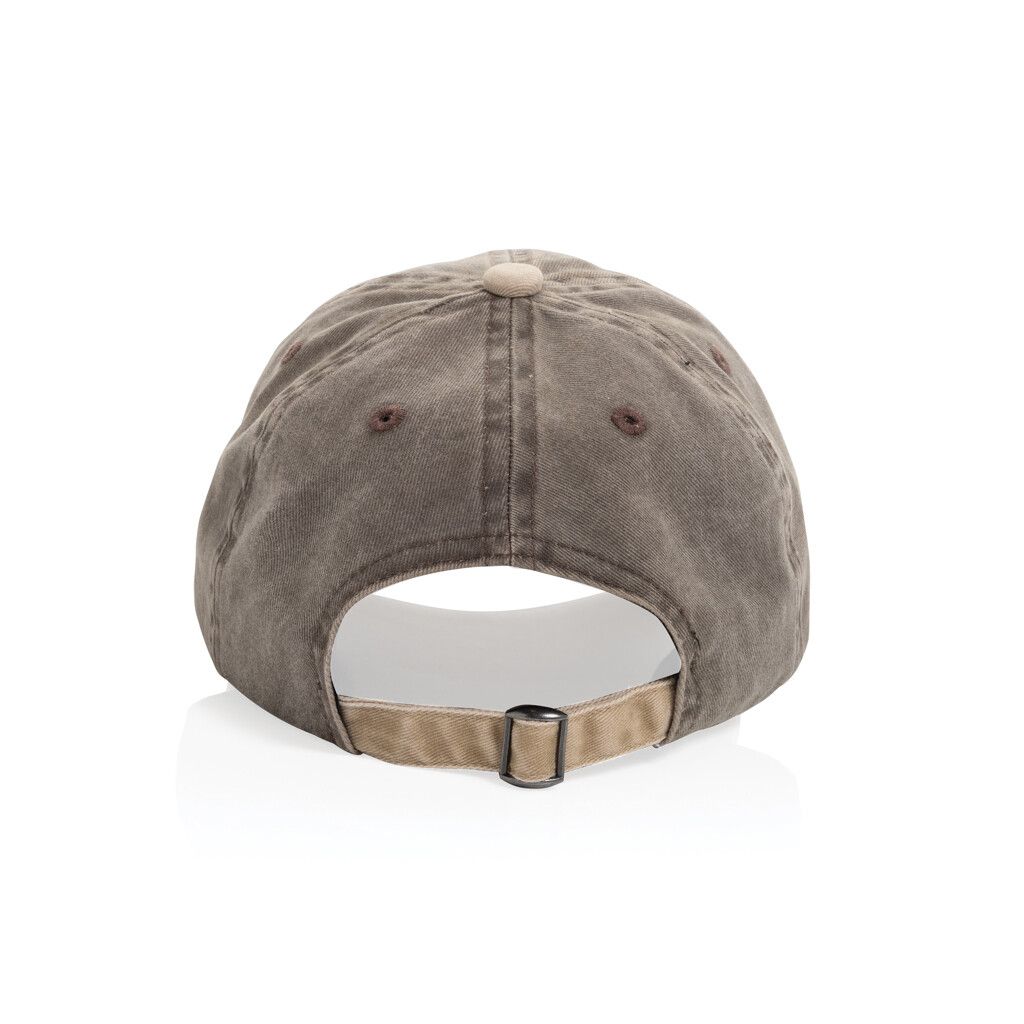 BEAU AWARE™ Two-Tone 6-Panel-Cap aus washed Cotton-Twill - braun-876