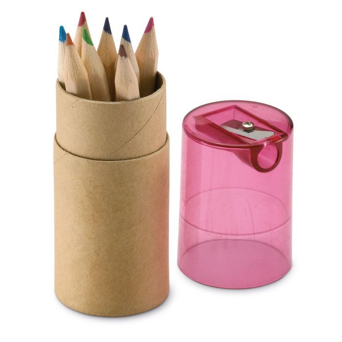12 Buntstifte LAMBUT - transparent rot-894