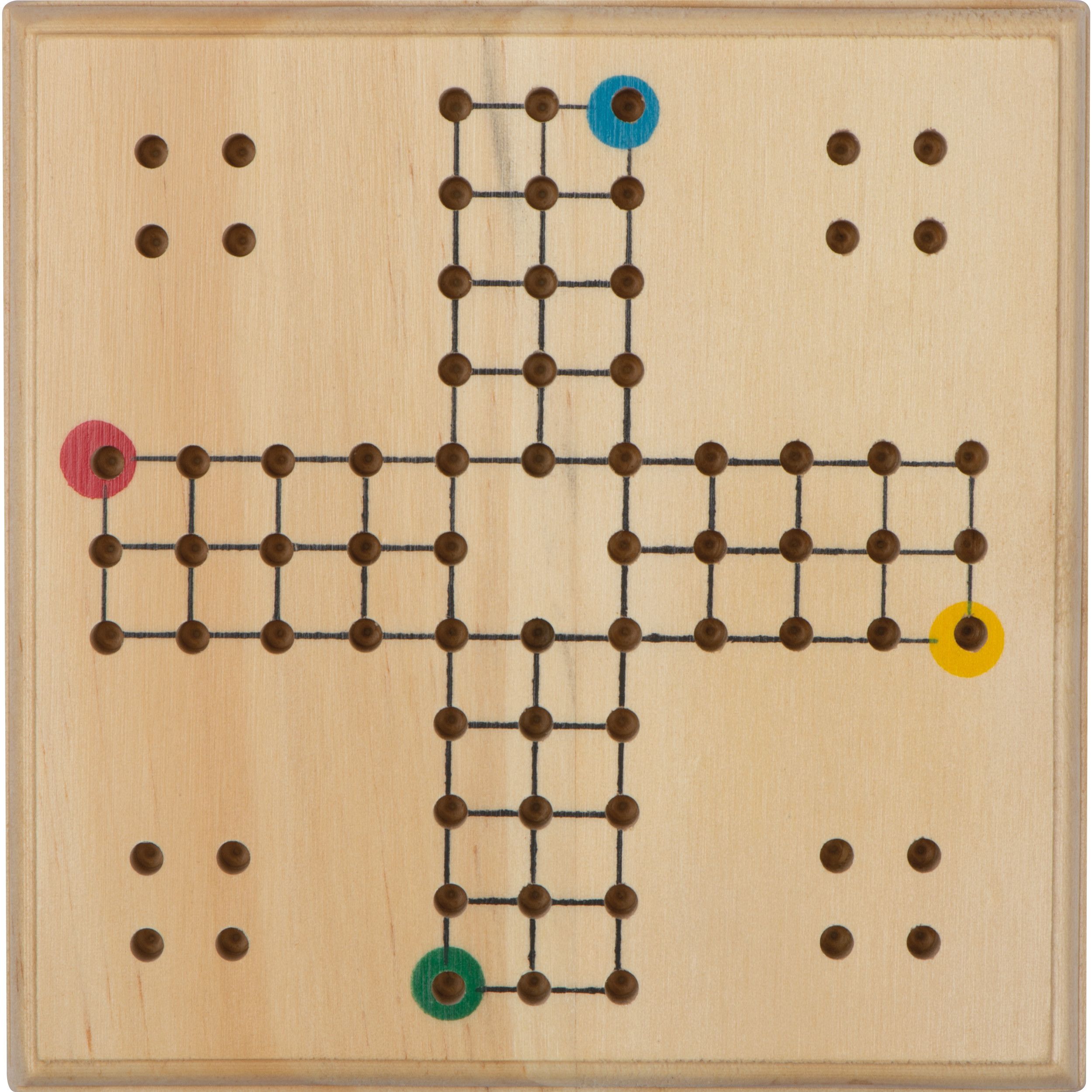 LUDO Spiel aus Holz - braun-963