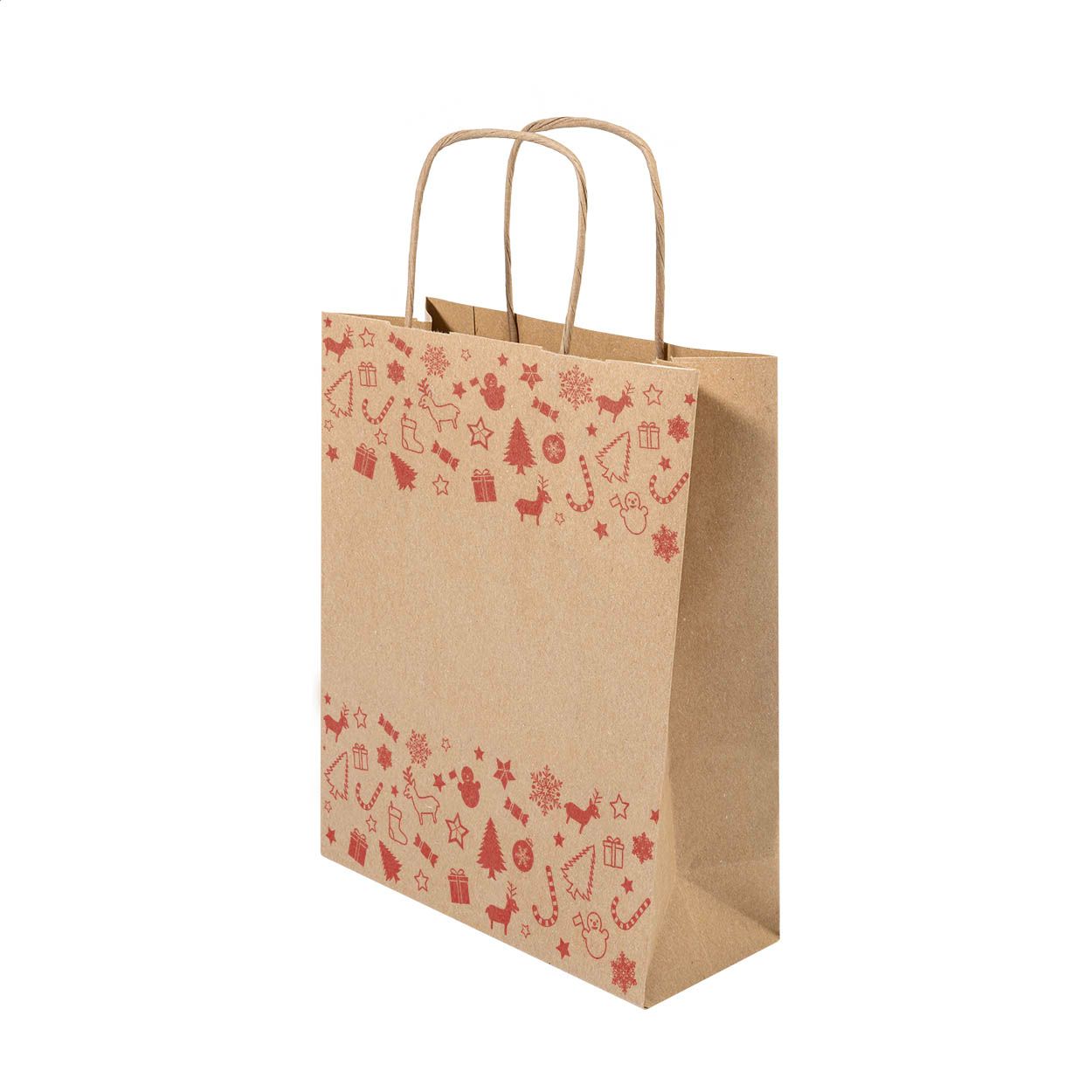 Julegave M Weihnachtsgeschenktasche, mittel - natur-811