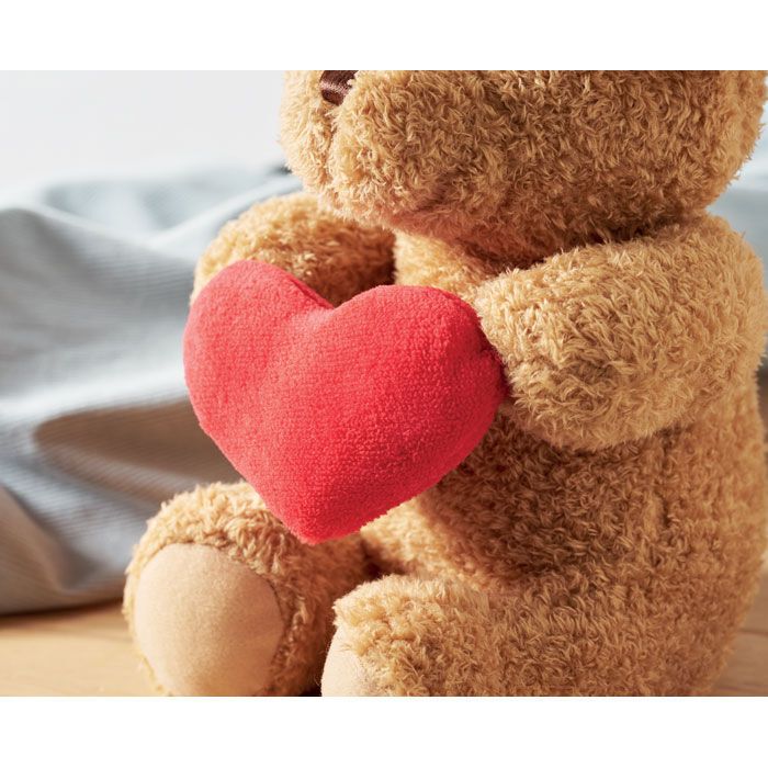 Teddybär mit Herz 23cm SNUGGLE - rot-715