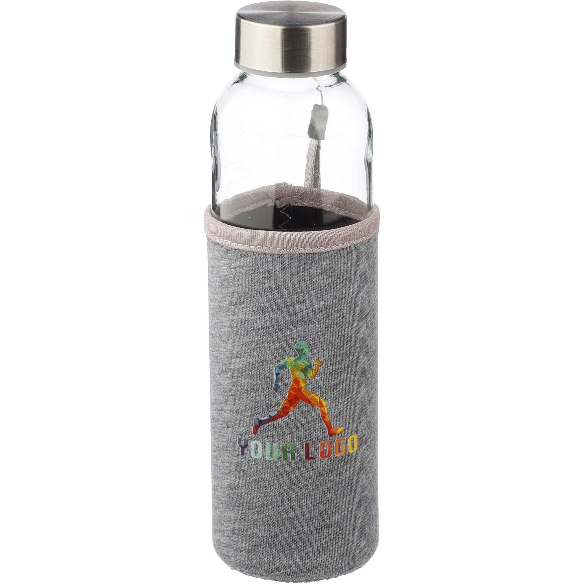 Glasflasche (500ml) mit einem Neoprenhülle Nika - rot-43