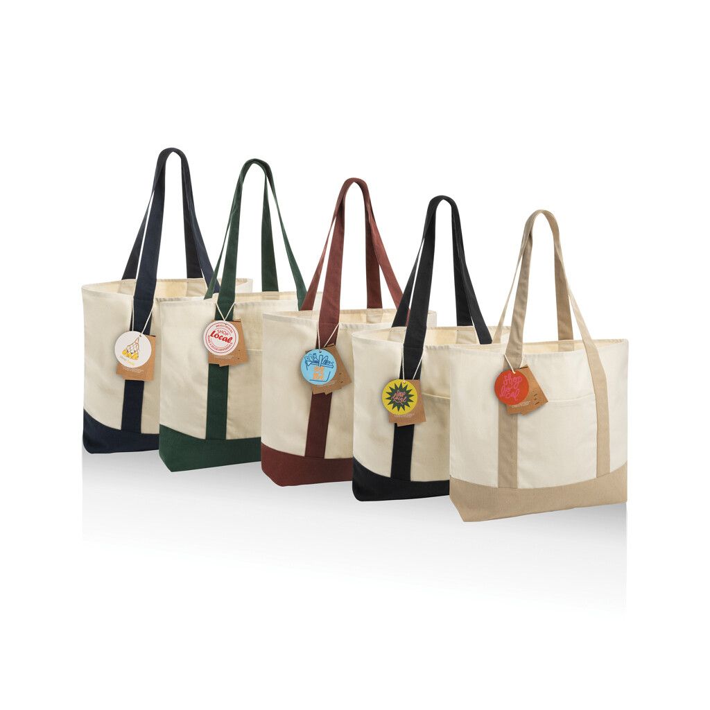 SHOP LOCAL AWARE™ Tasche aus recycelter Baumwolle, 350g/m² - burgunderrot-478