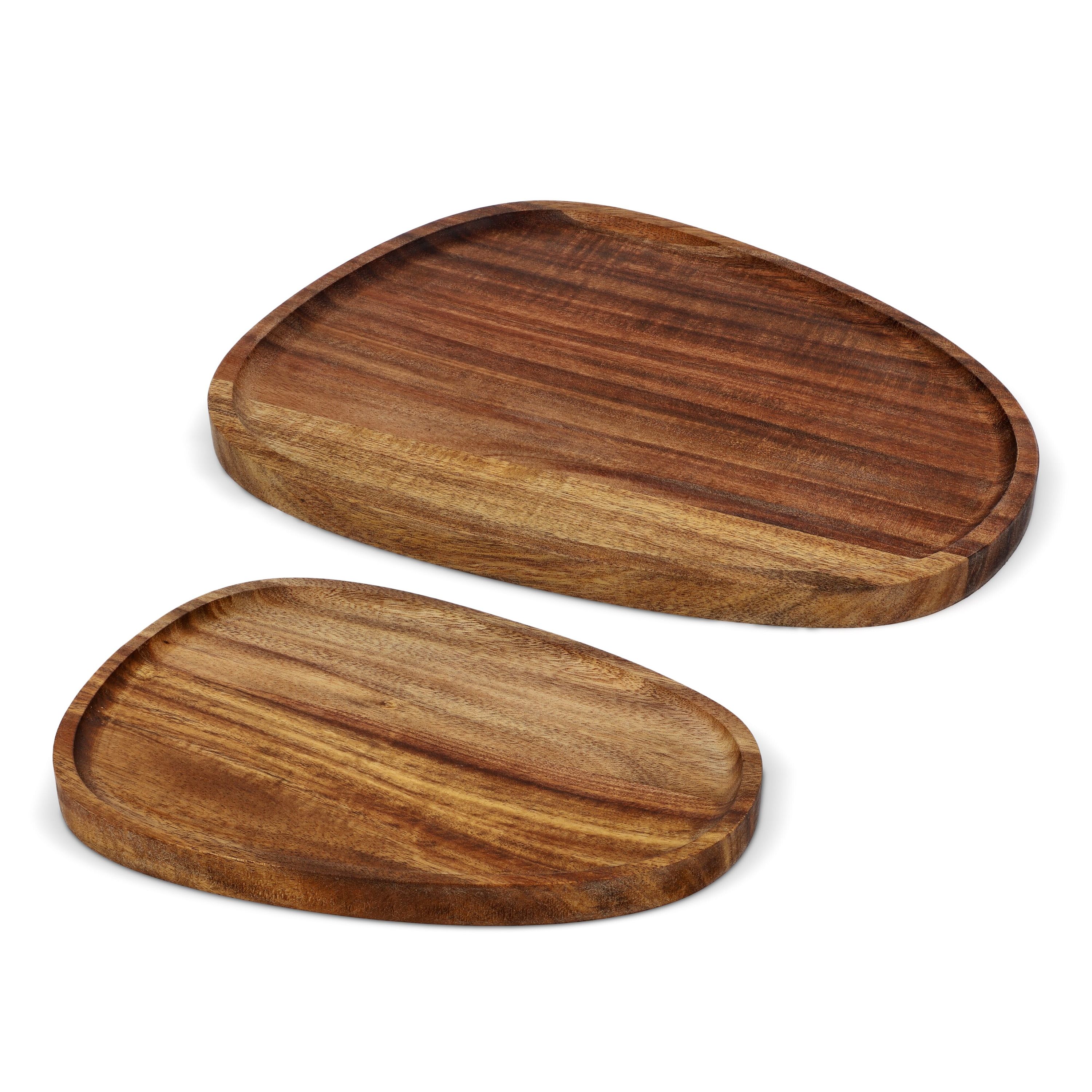 InSideOut 2er-Pack Holztabletts in Bioform - holz-419