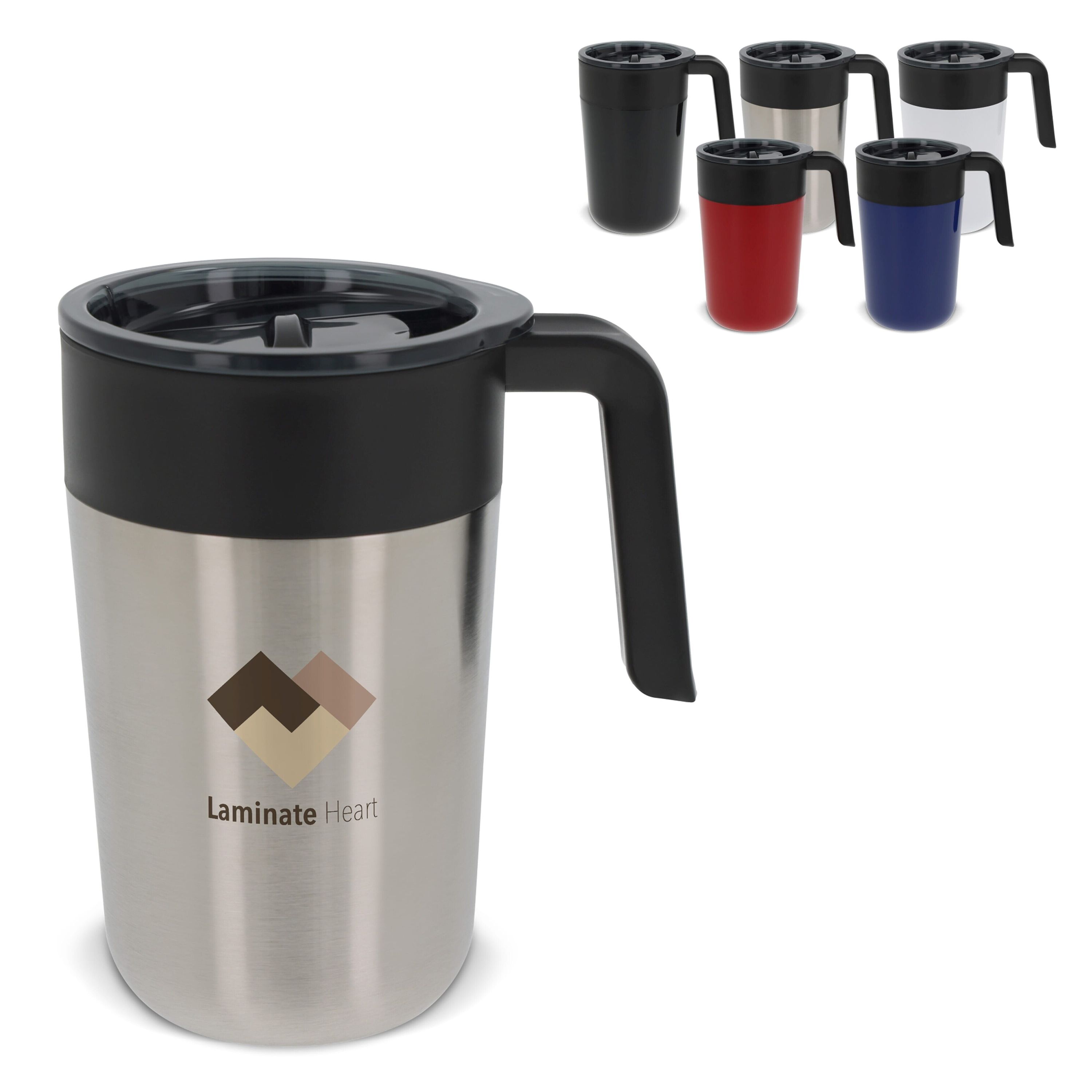 Doppelwandiger Kaffeebecher 400ml - weiss-122