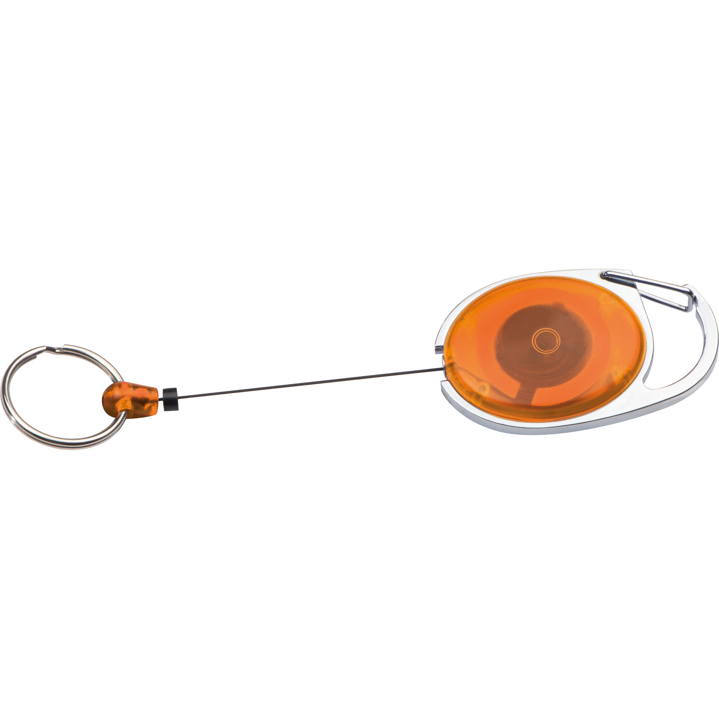 Schlüsselanhänger mit Karabiner und ausziehbarem Schlüsselring DIANA - orange-277