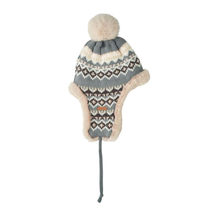 Gestrickte Ohrenmütze YULONG - grau-612