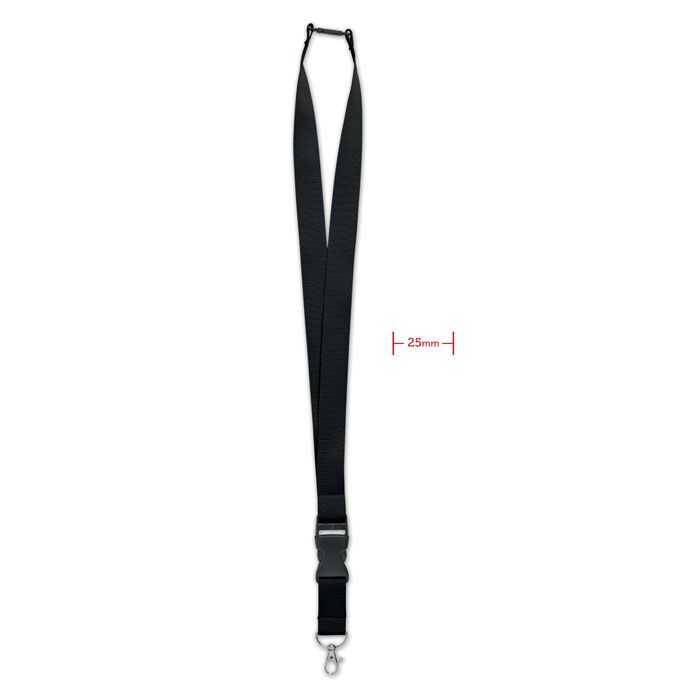 Lanyard mit Metallkarabiner WIDE LANY - schwarz-5