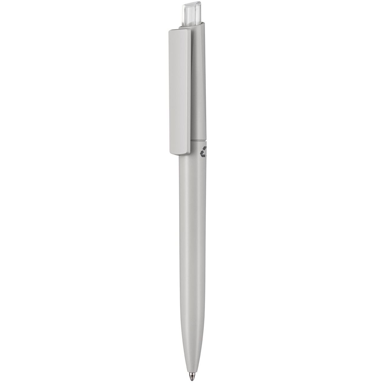 Kugelschreiber CREST RECYCLED - grau  - transparent-381