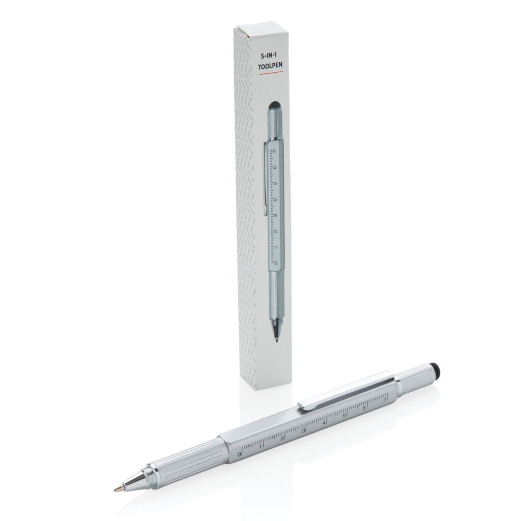 5-in-1 Aluminium Tool-Stift - grau-368