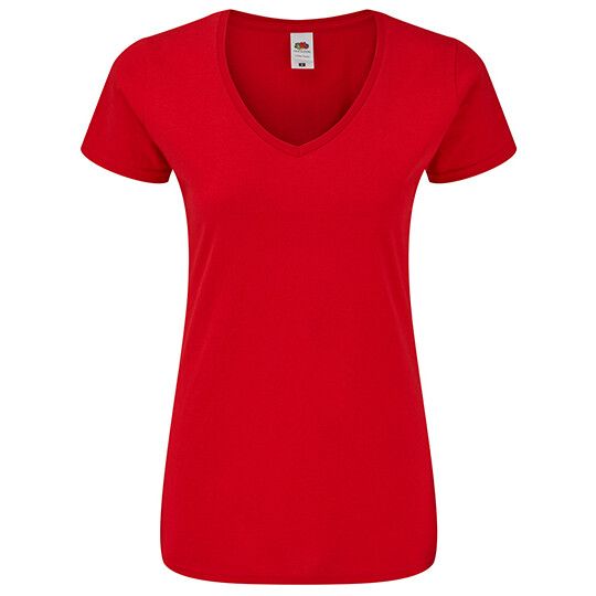 Ladies´ Iconic 150 V Neck T für Damen - red-866