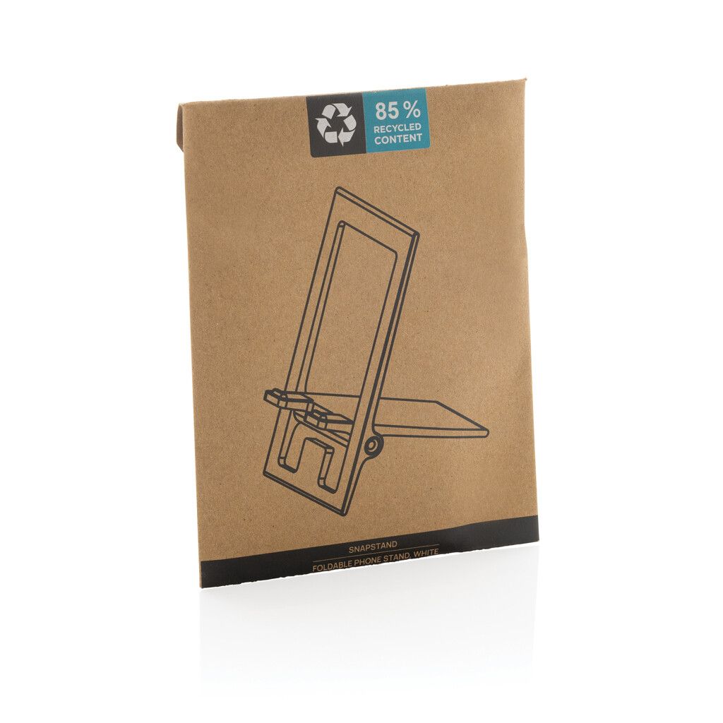 SnapStand faltbarer Telefonständer aus RCS recyceltem ABS - weiß-241