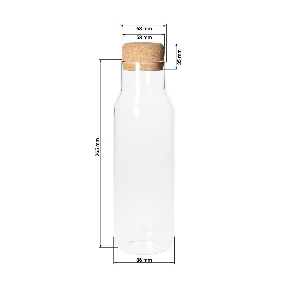 Glaskaraffe Pour, 1,1 l - transparent - natur-51