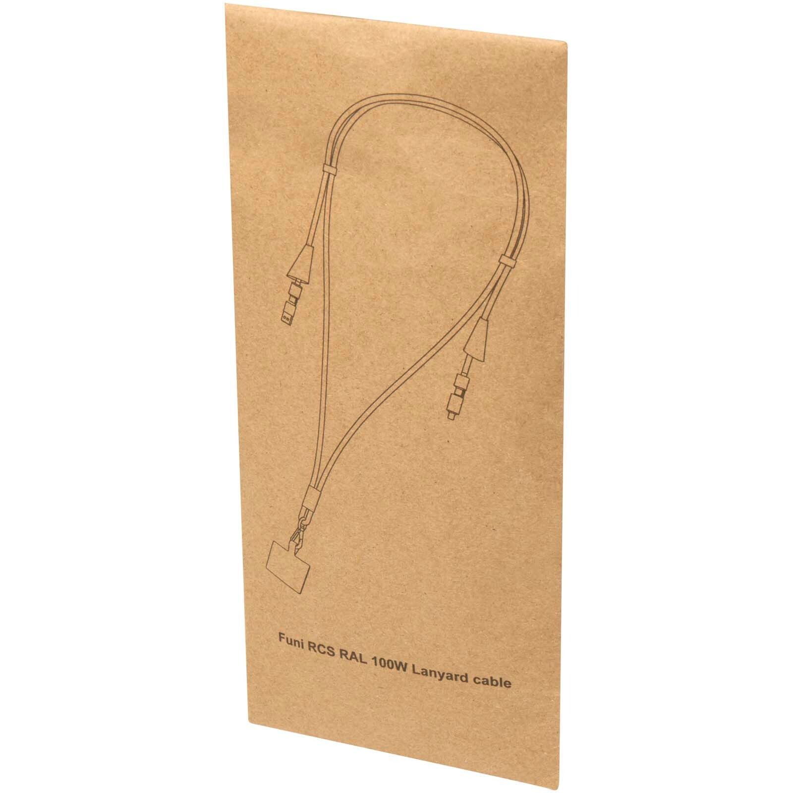 Funi 5 in 1 Lanyard Kabel  Kunststoff für Smartphones mit integrierter Datensynchronisierung und 100 W Schnellladefunktion - schwarz-780