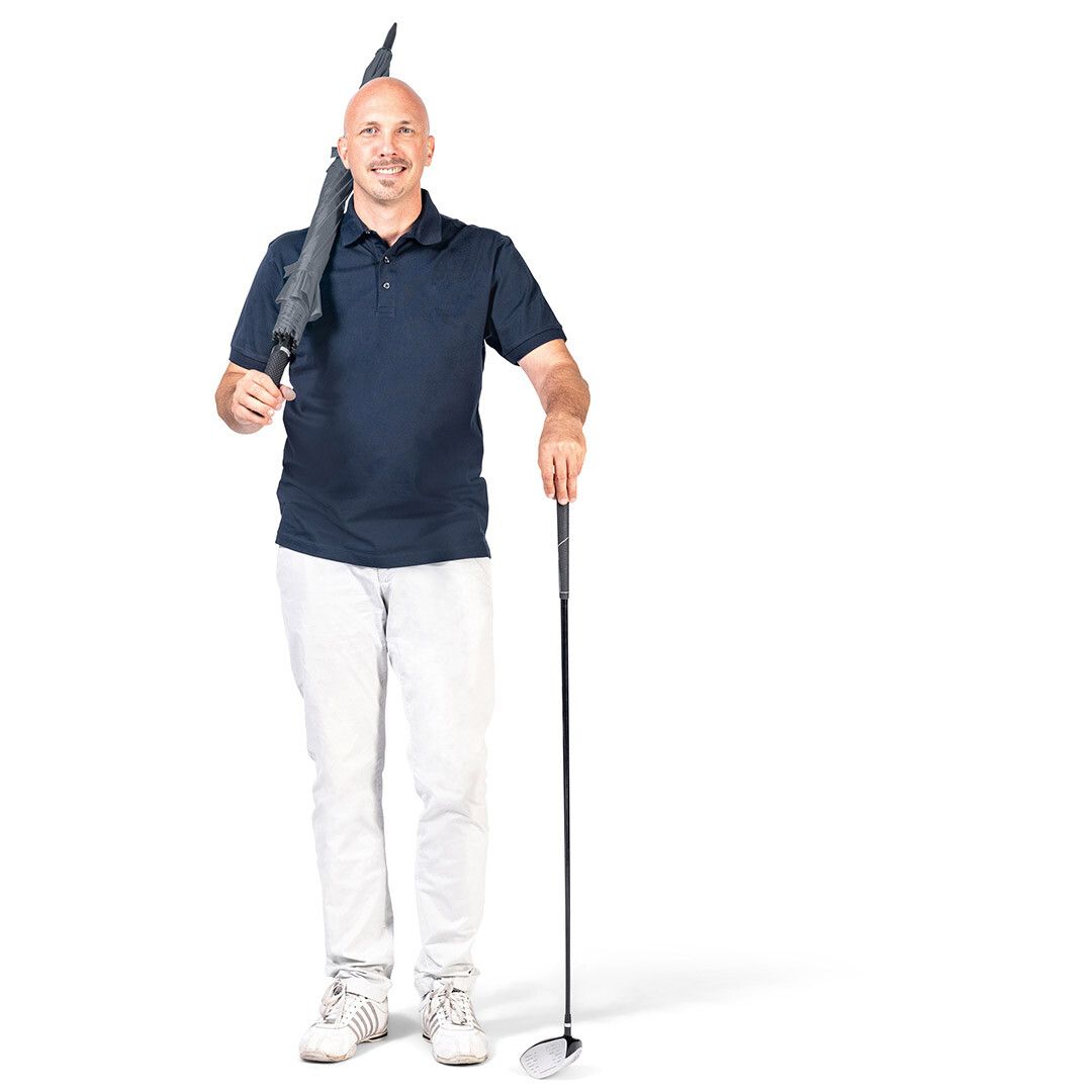 AC-Golf-/Gästeschirm Fibermatic XL Vent Ø133 cm - grau-122