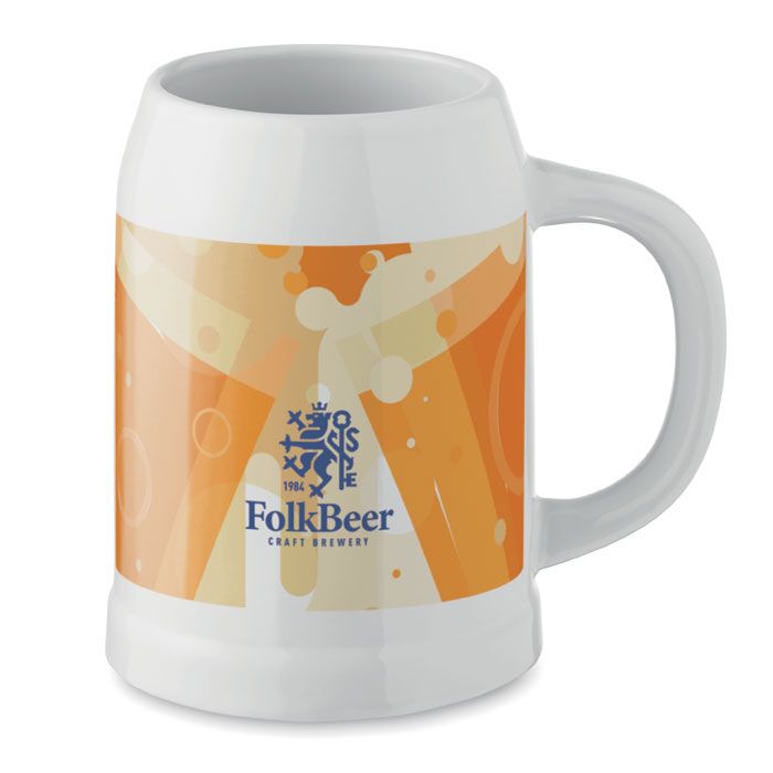 Bierkrug Sublimation 500 ml SUBLIER - weiß-679