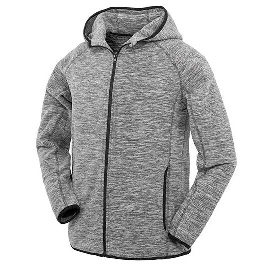 Men´s Microfleece Hoodi - marl grey - black-712
