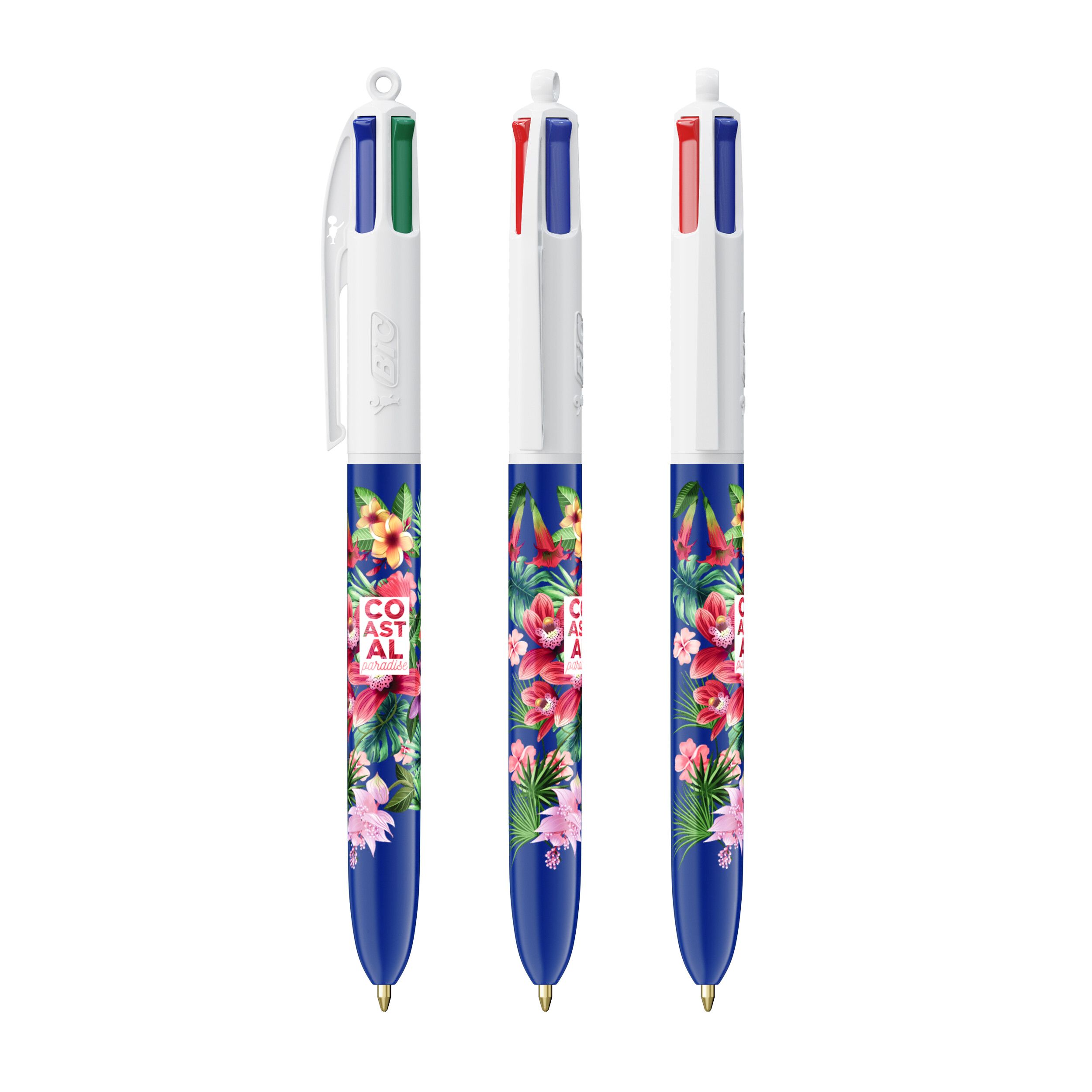 BIC® 4 Colours® Kugelschreiber - weiß - marineblau-432
