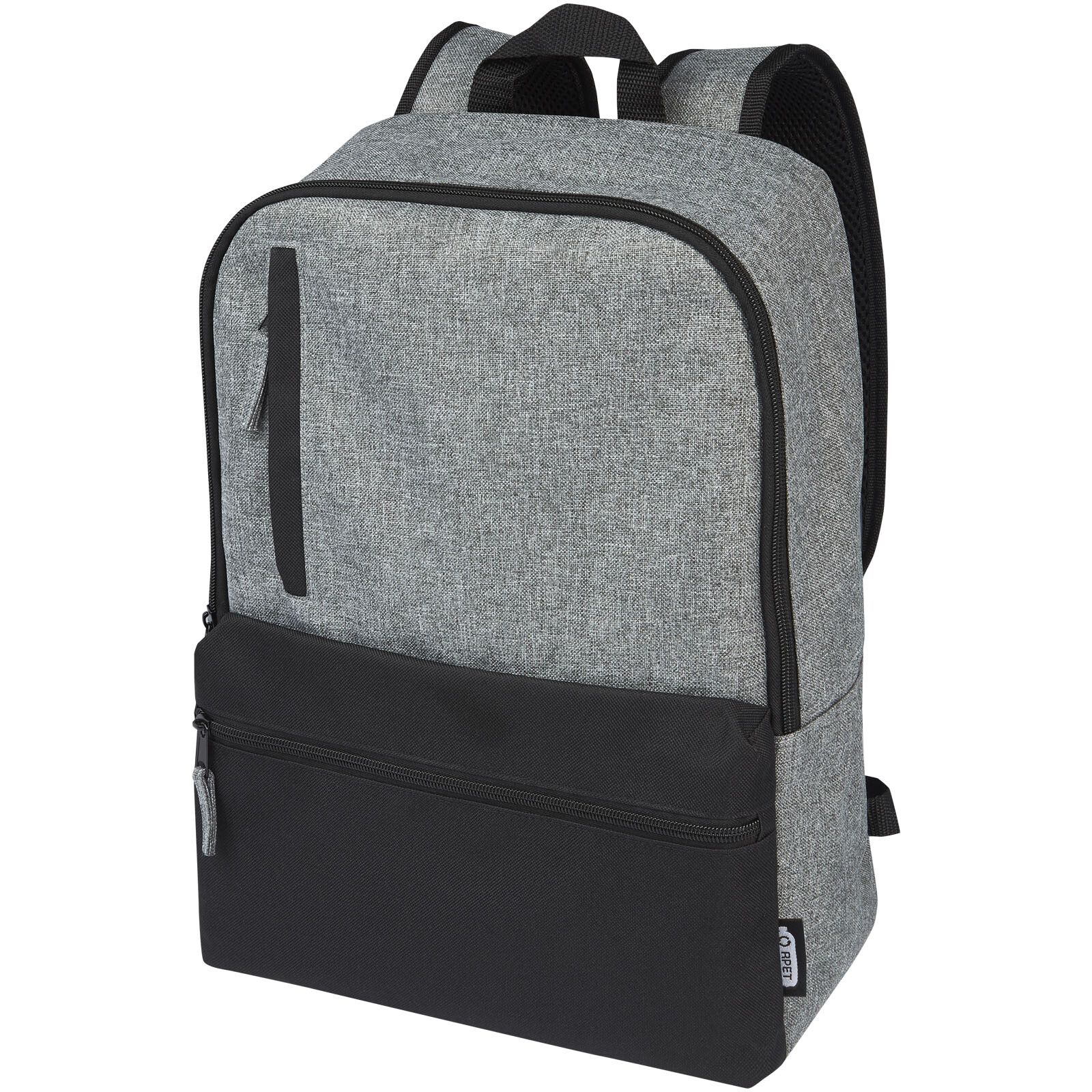 Reclaim 15" GRS recycelter Laptop Rucksack 14 L - schwarz -  heather grau-570
