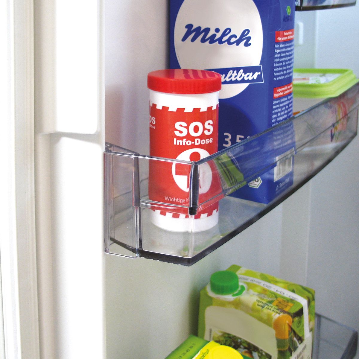 SOS-Info-Dose (individueller Aufkleber) - weiß - rot-91